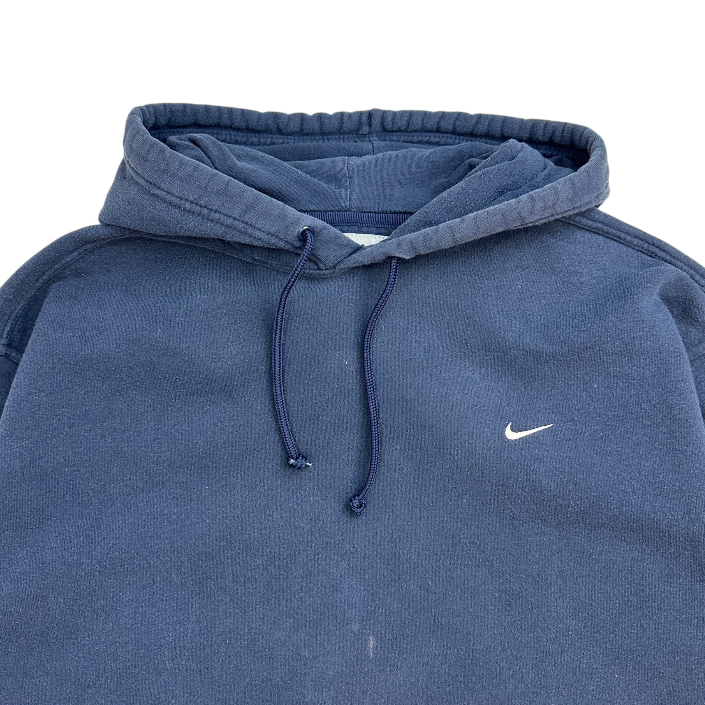 Vintage Nike Small Swoosh Hoodie Navy