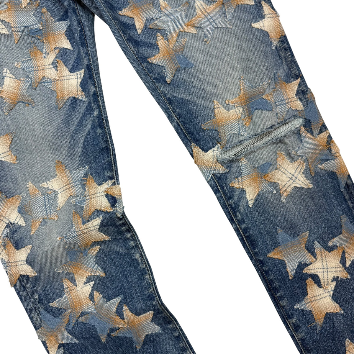 Amiri Chemist Star Patch Pants Medium Wash