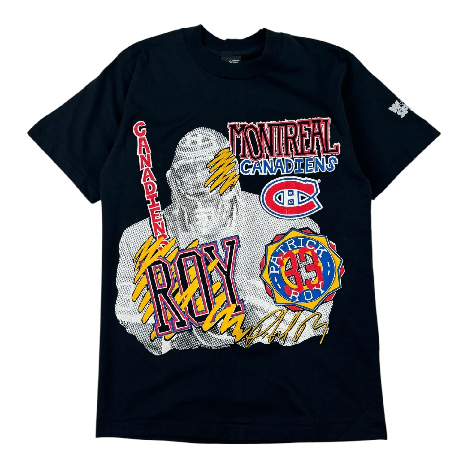 Vintage Montreal Canadiens Patrick Roy T-Shirt Black
