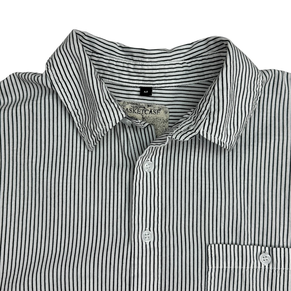 Basketcase Gallery Striped Cropped Button Up