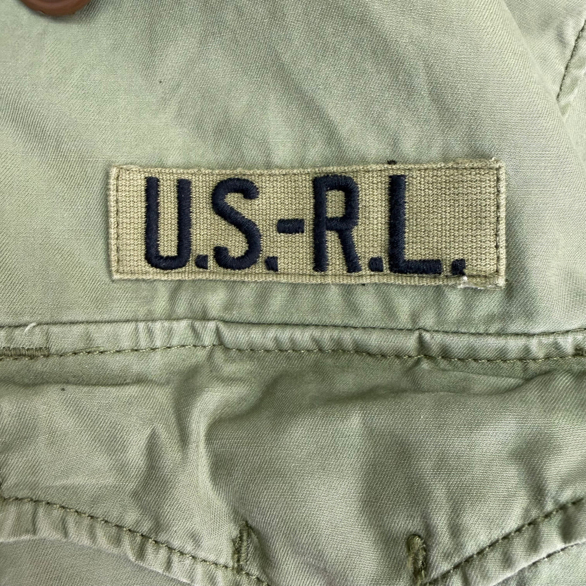 (W) Vintage Polo Ralph Lauren Beaded Steer Head Army Field Jacket Green