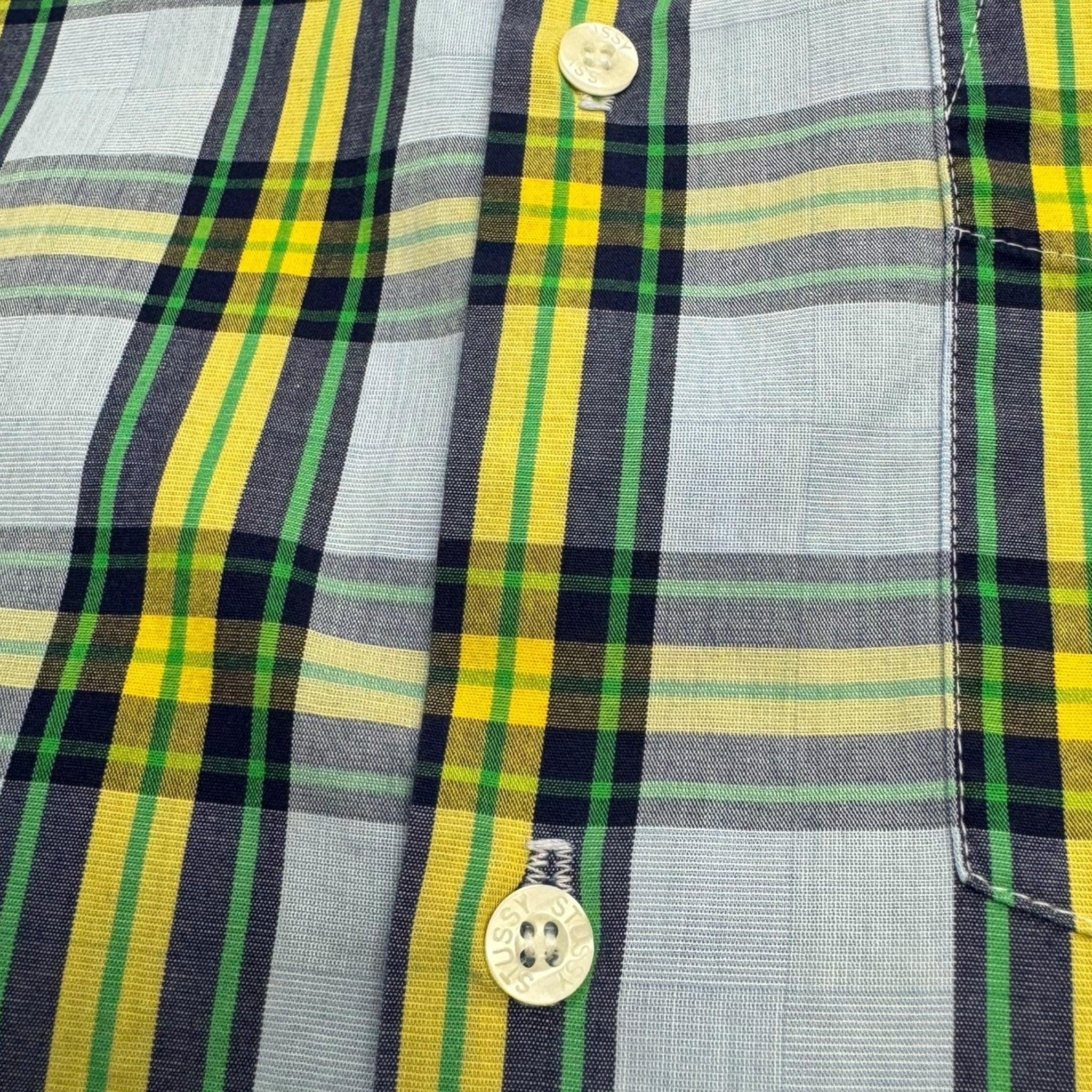 Stussy Plaid Button Up Collard Shirt