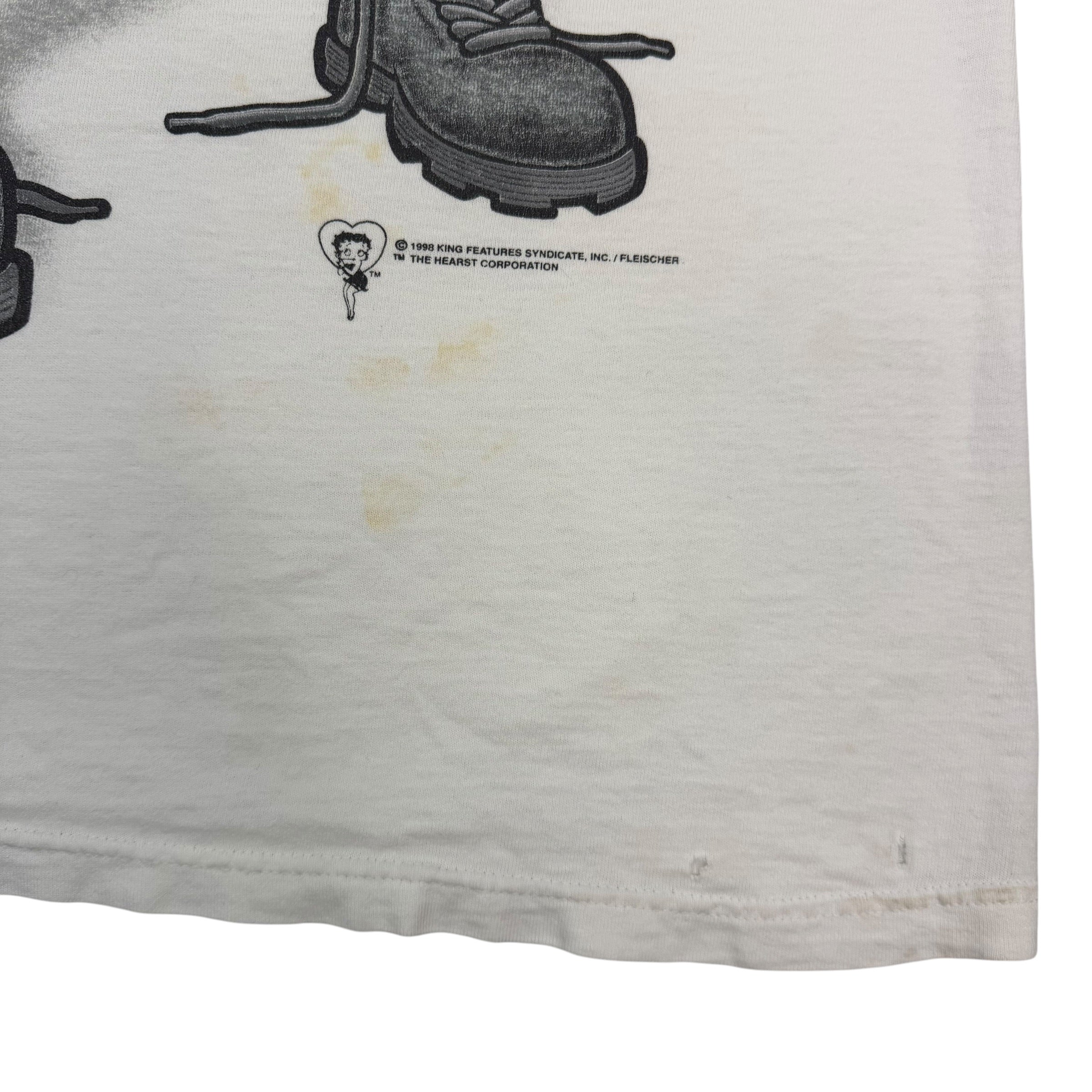 1998 Betty Boop Military Tee White