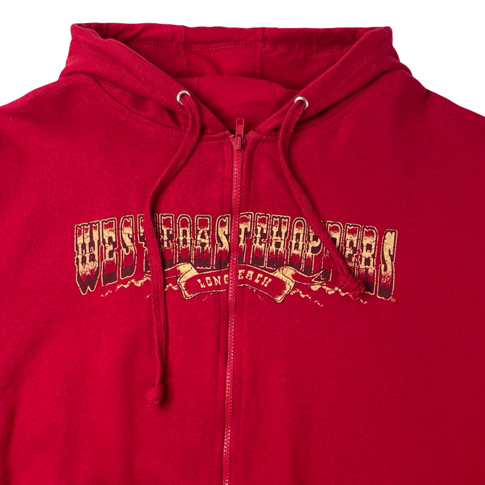 Vintage Y2K West Coast Choppers Zip-Up Hoodie Red
