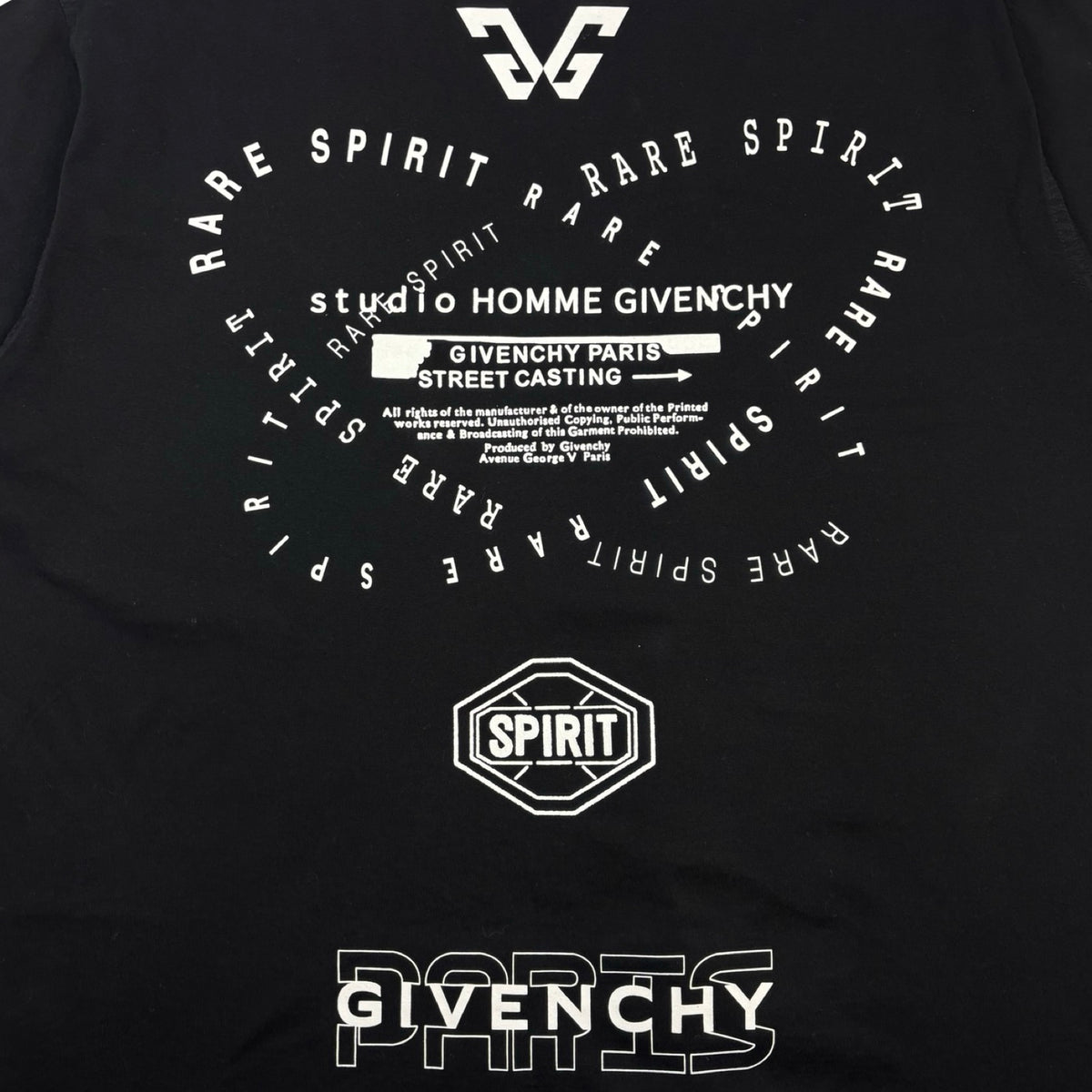 Givenchy Paris Street Casting T-Shirt Black