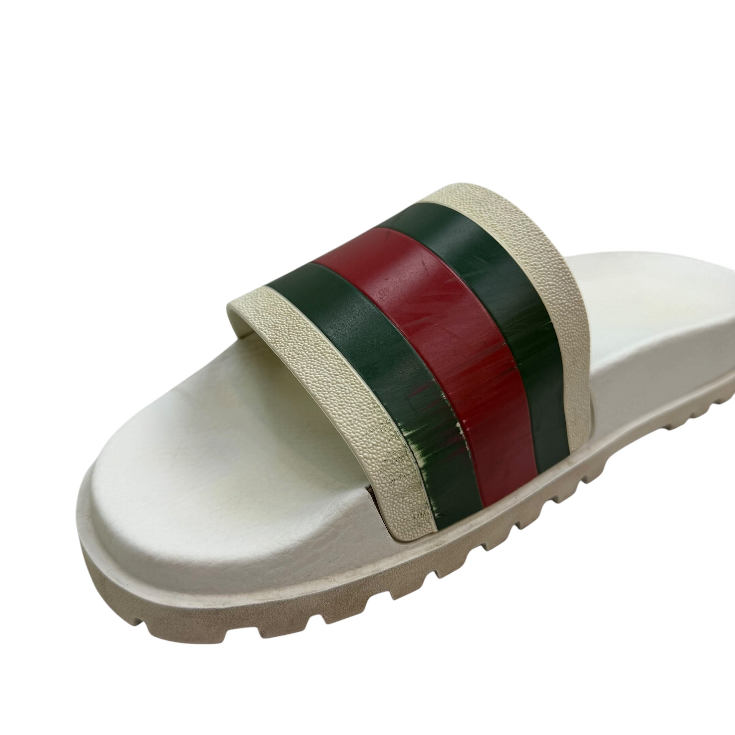 Gucci Web Slide Sandal White (Used)