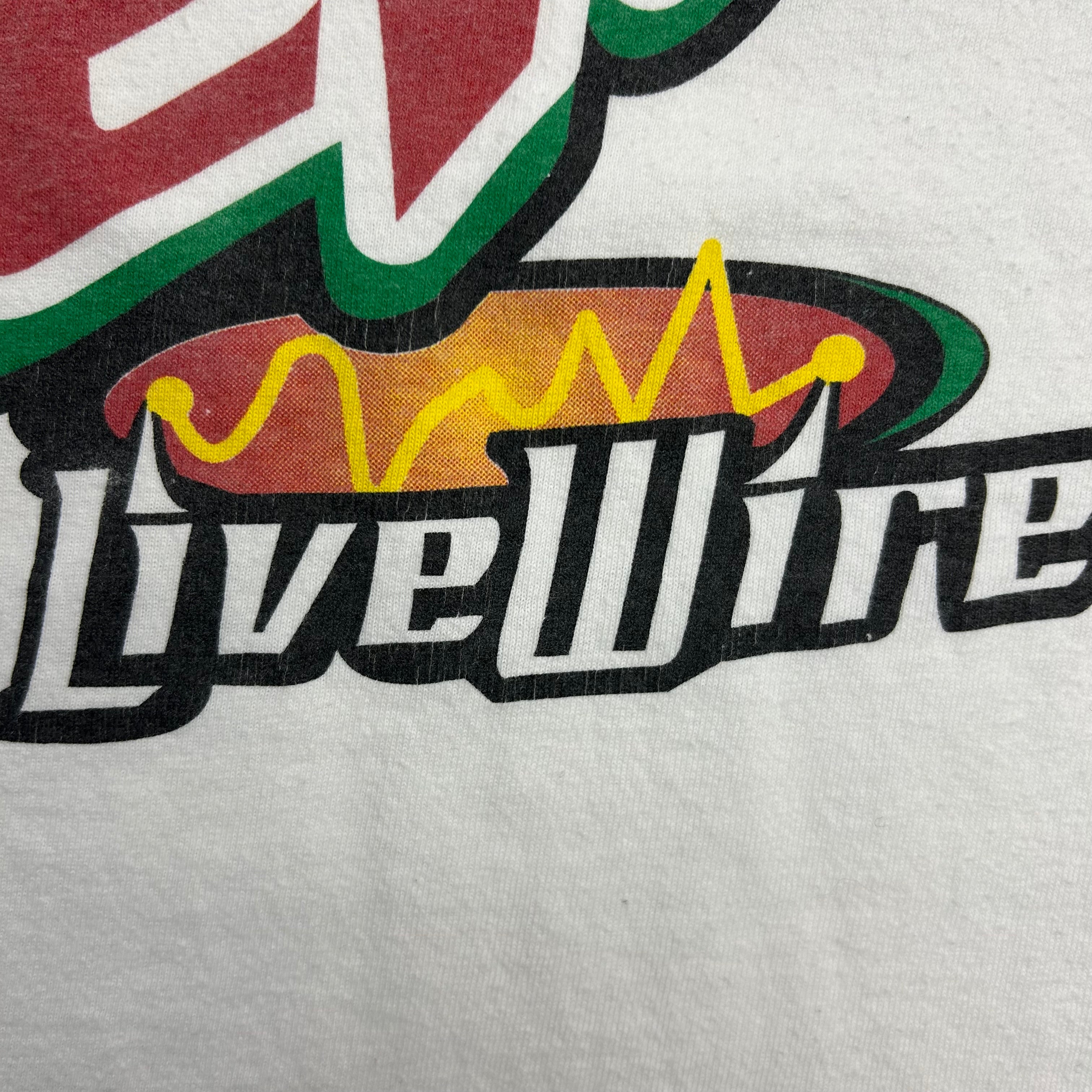 Vintage Mountain Dew Live Wire Promo Tee White
