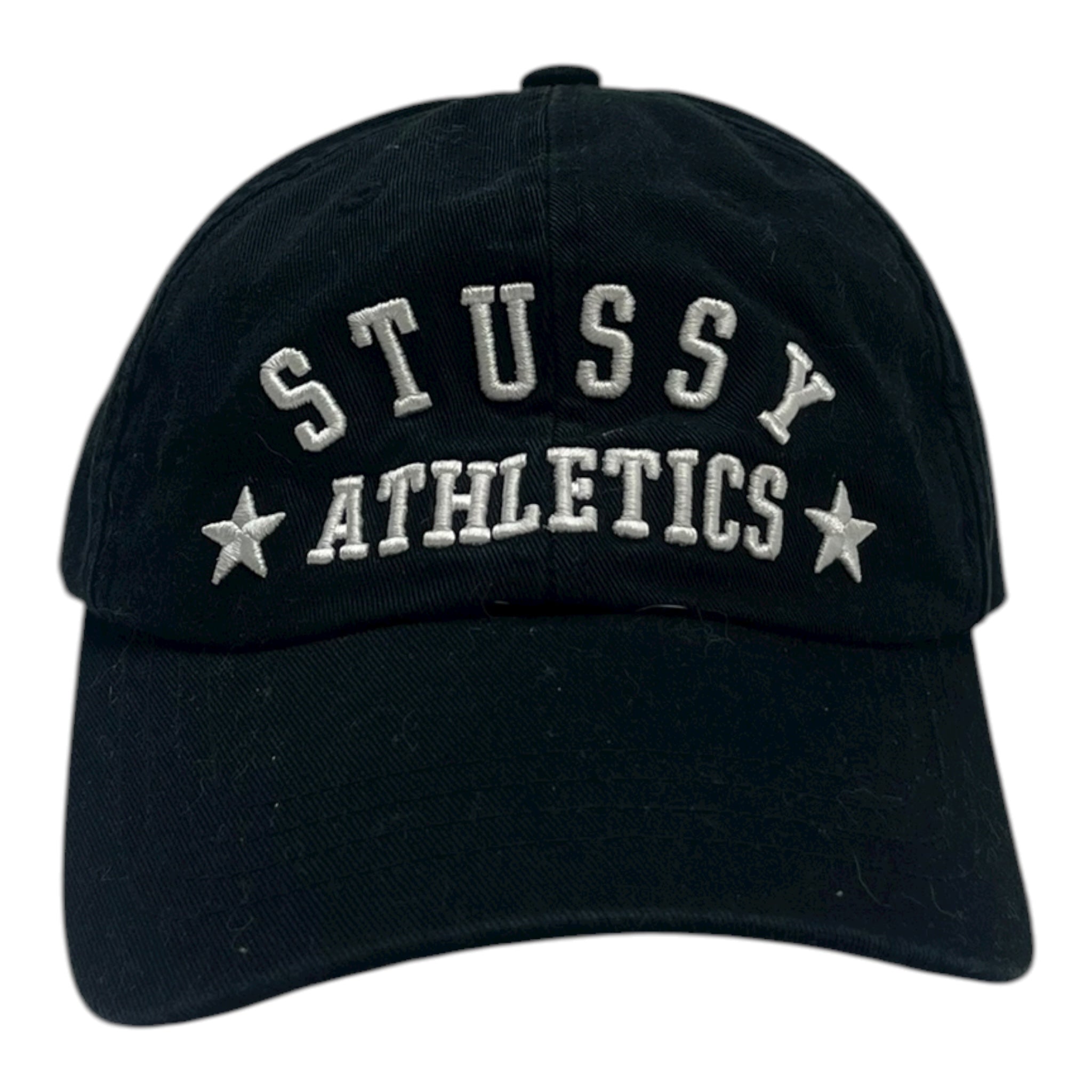 Stussy Athletics 6 Panel Strap Back Hat Black