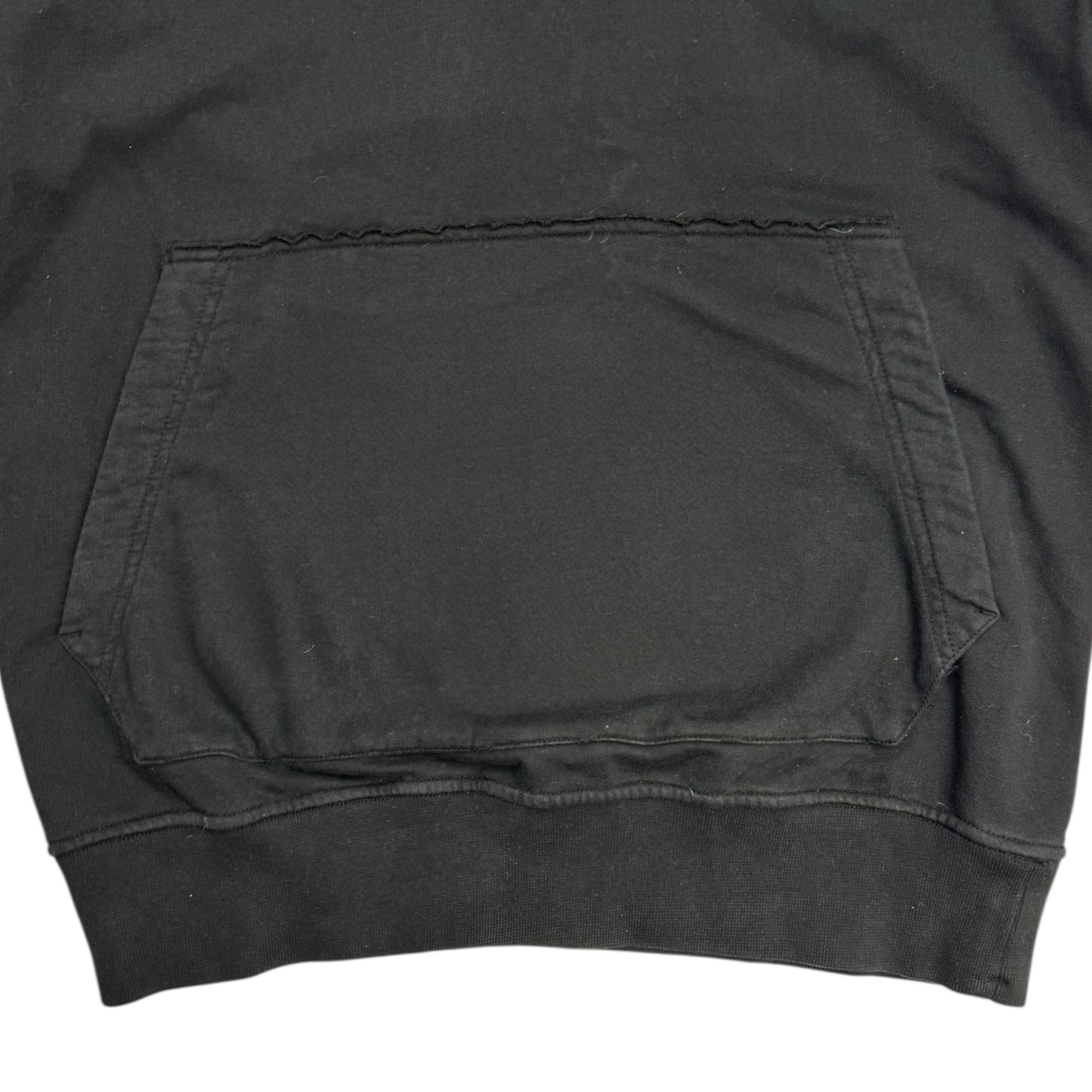 Stone Island Logo Patch Drawstring Hoodie Black