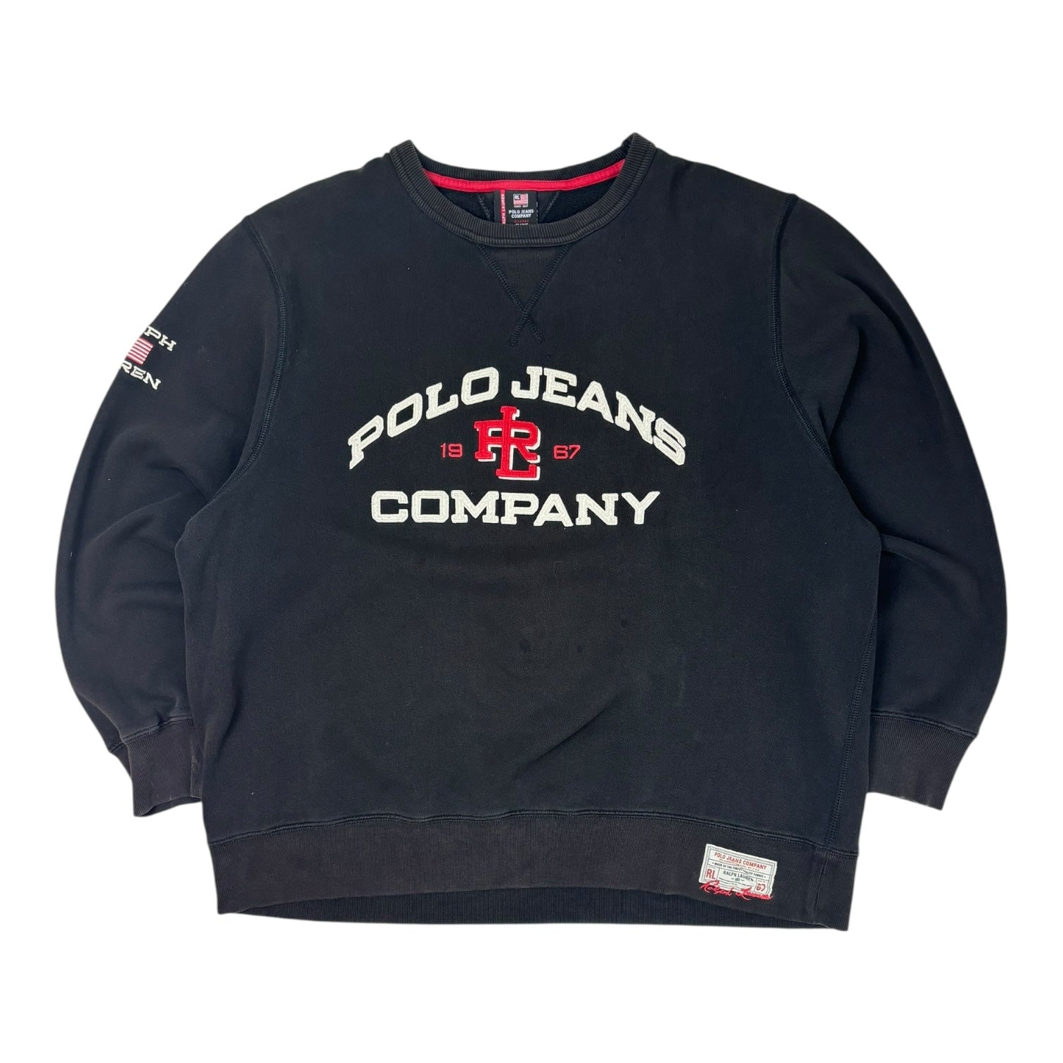 Vintage Polo Jeans Ralph Lauren Crewneck Black