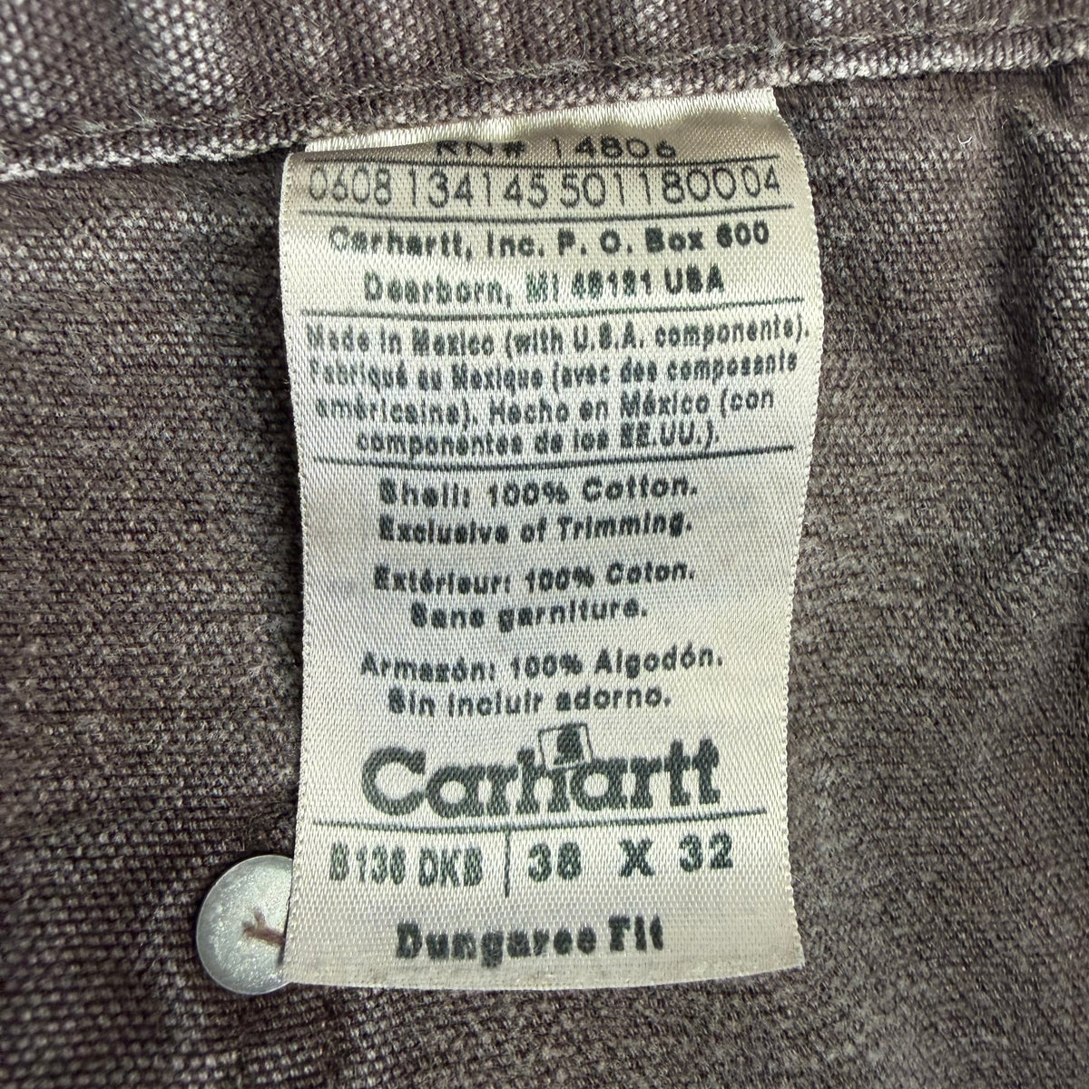Vintage Carhartt Double Knee Pants Faded Brown