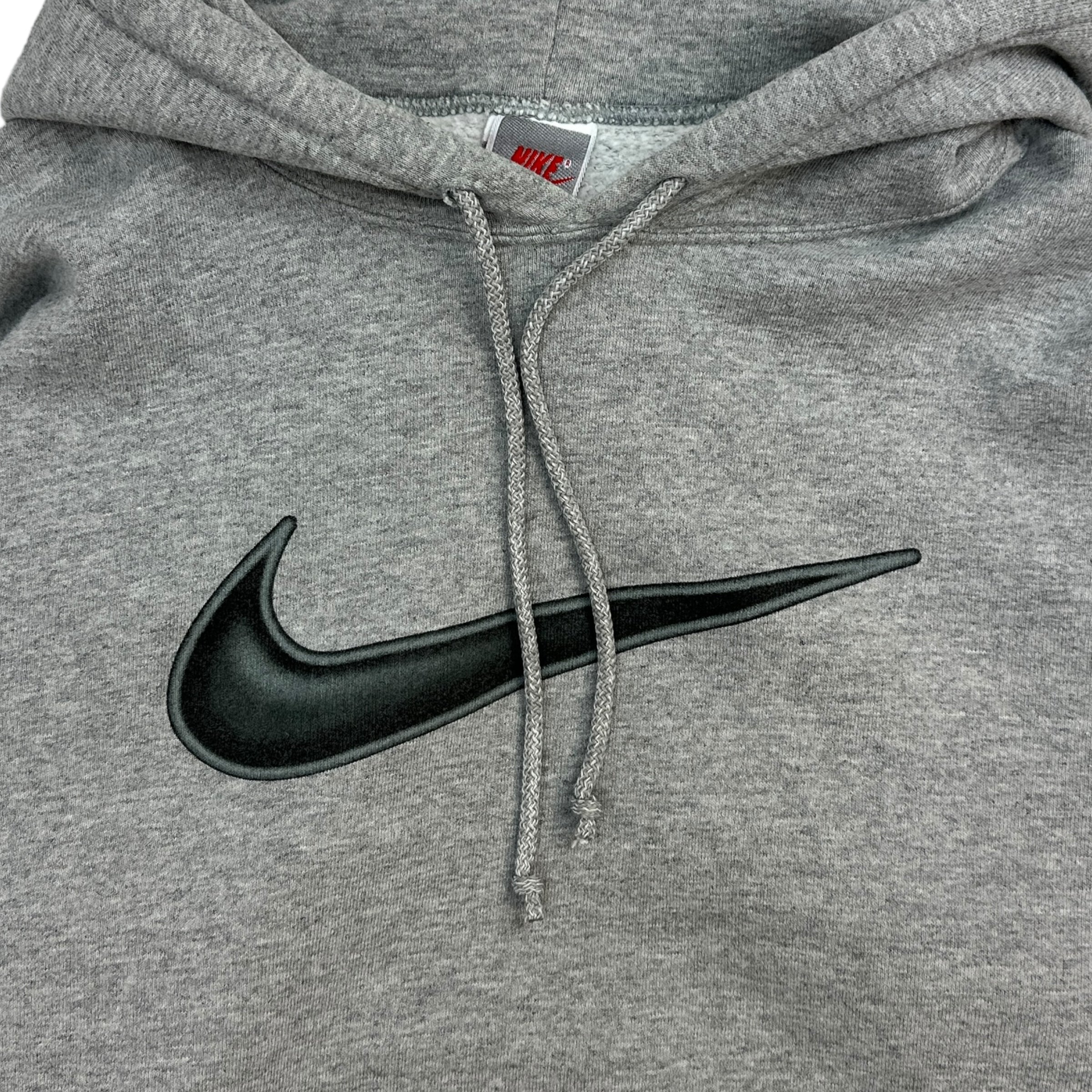 Vintage Nike Big Swoosh Hoodie Grey