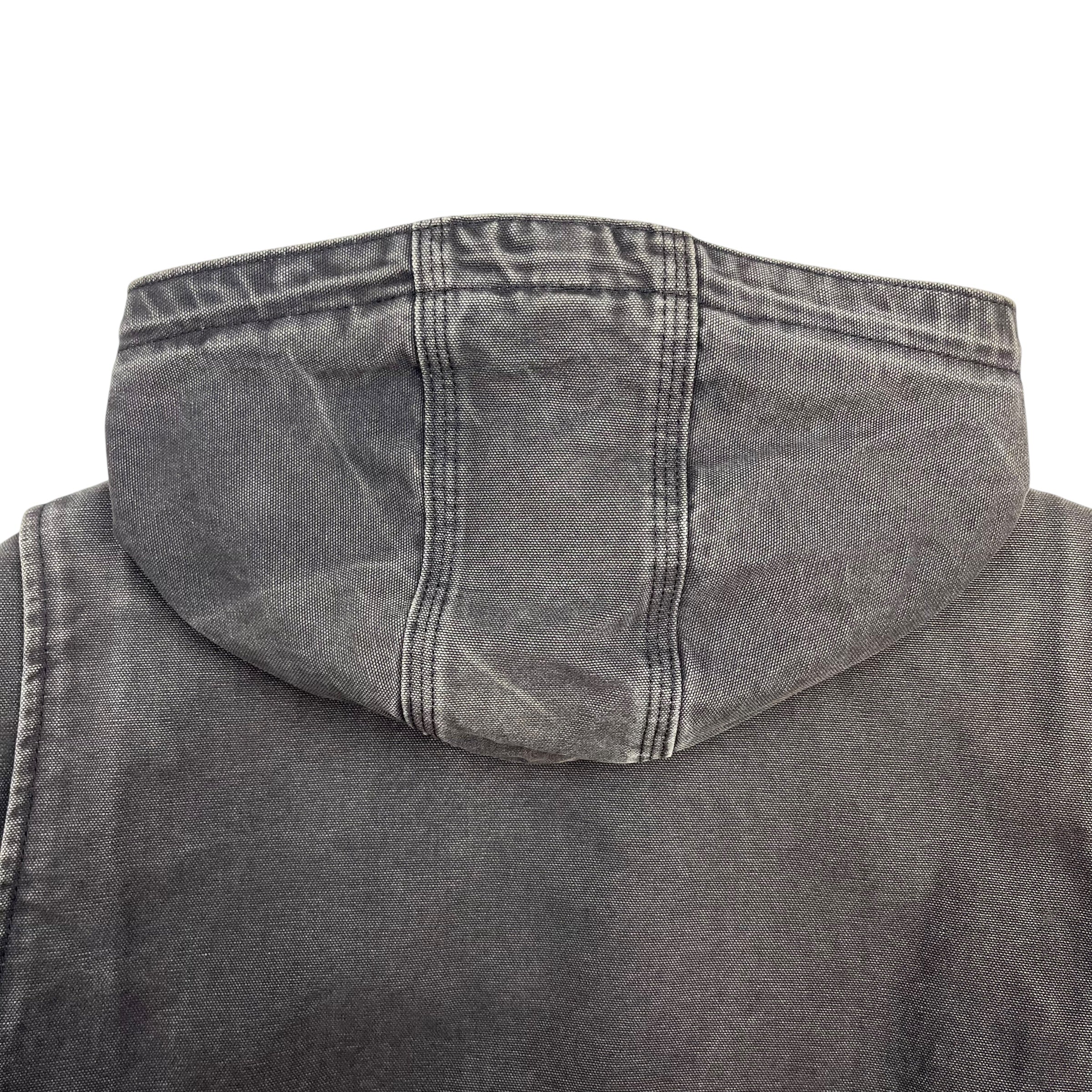 Vintage Carhartt J130 DKB Hooded Jacket Dark Grey
