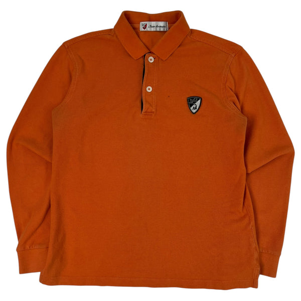 (W) Vintage Tonino Lamborghini Long Sleeve Polo Orange