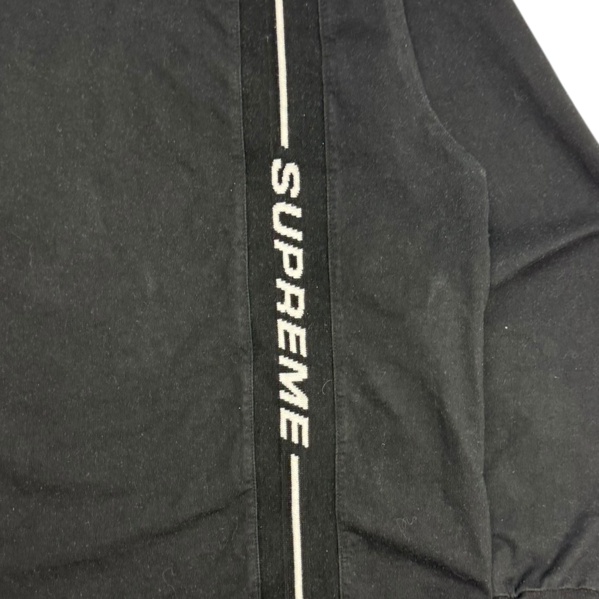 Supreme Vertical Logo Stripe L/S Top Black