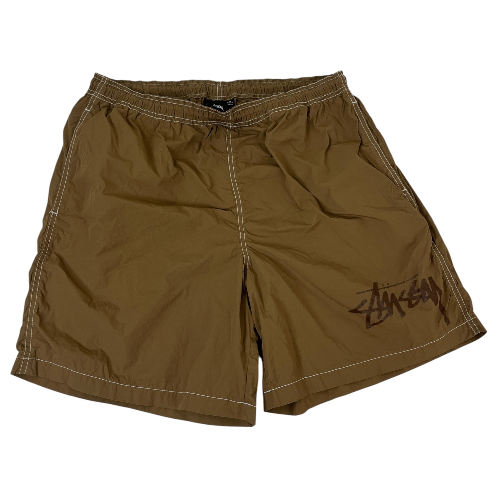 Stussy Big Stock Nylon Shorts Brown