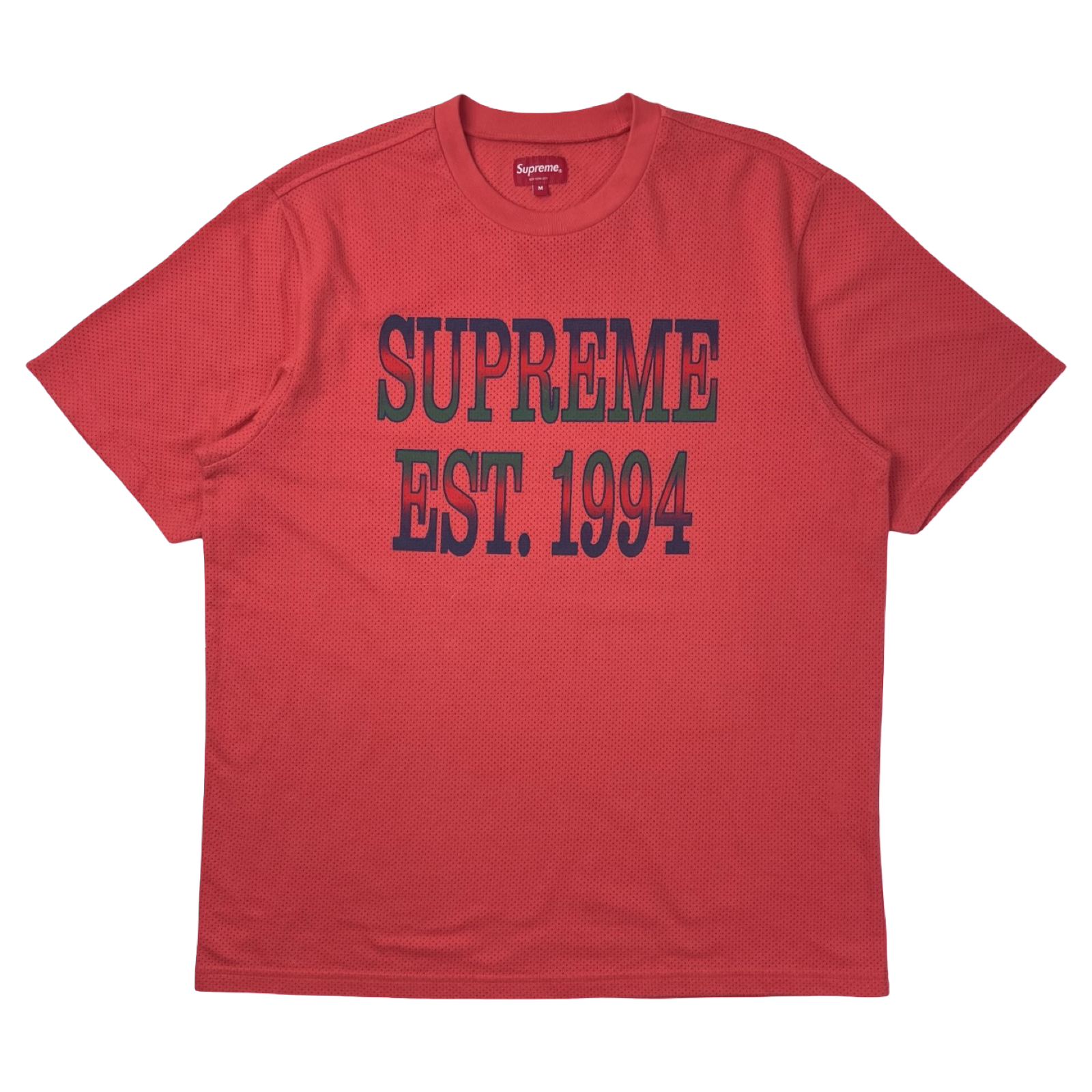 Supreme Cotton Mesh Gradient Logo S/S Top