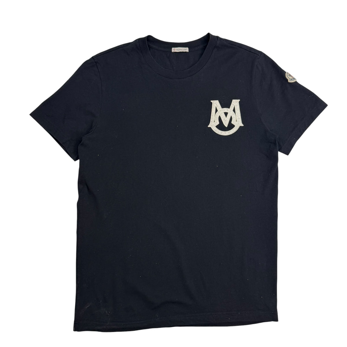 Moncler Monogram Cotton Tee Black