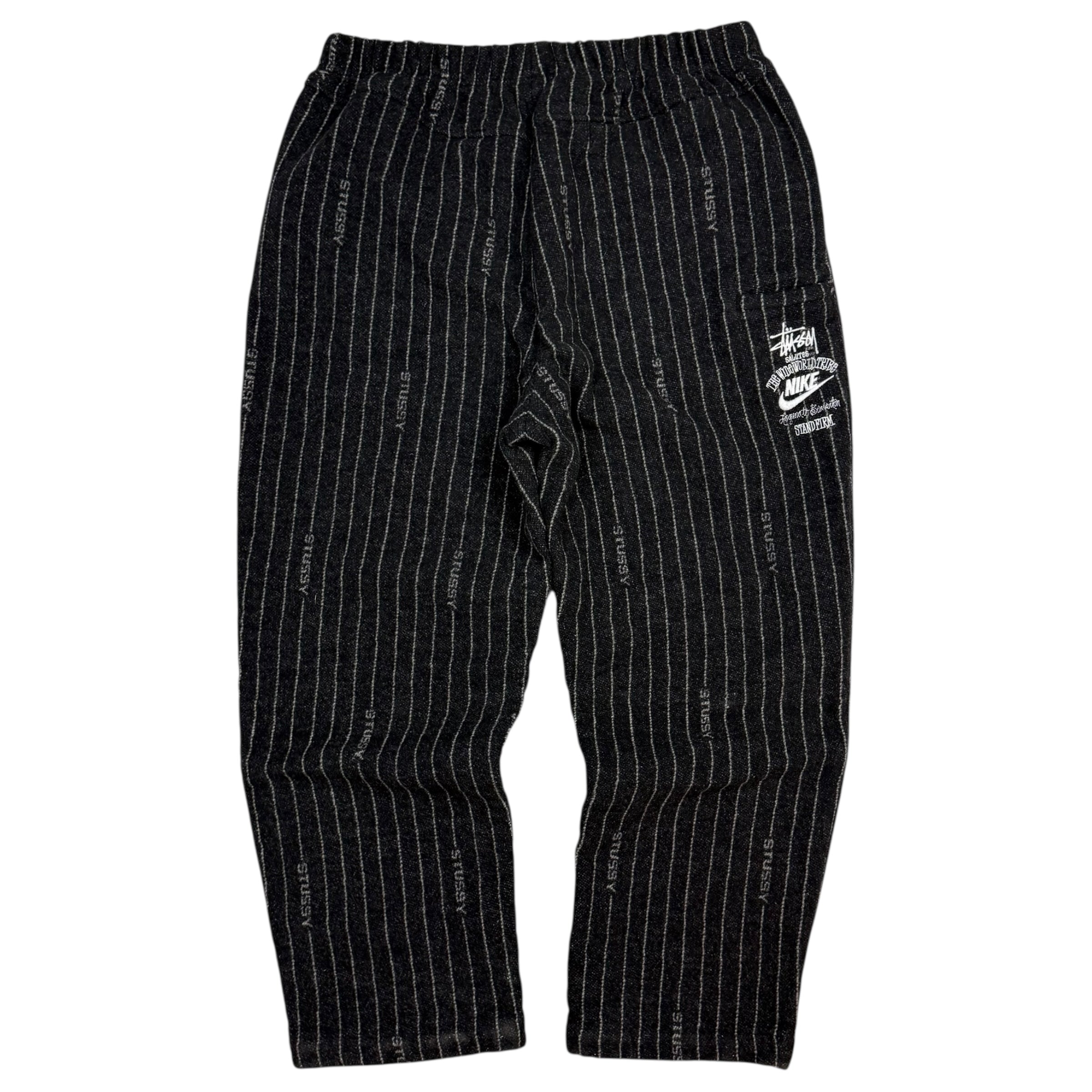 Nike x Stussy Striped Wool Pants Black/White