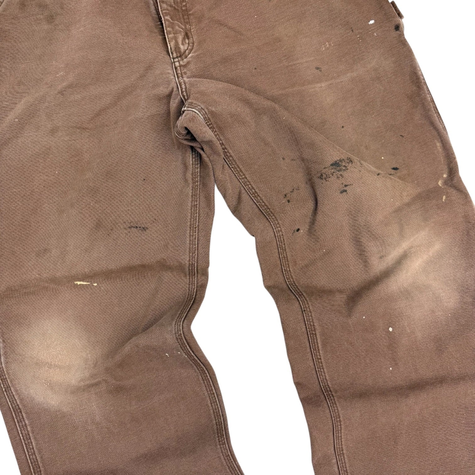 Vintage Carhartt Dungaree Denim Pants Light Brown