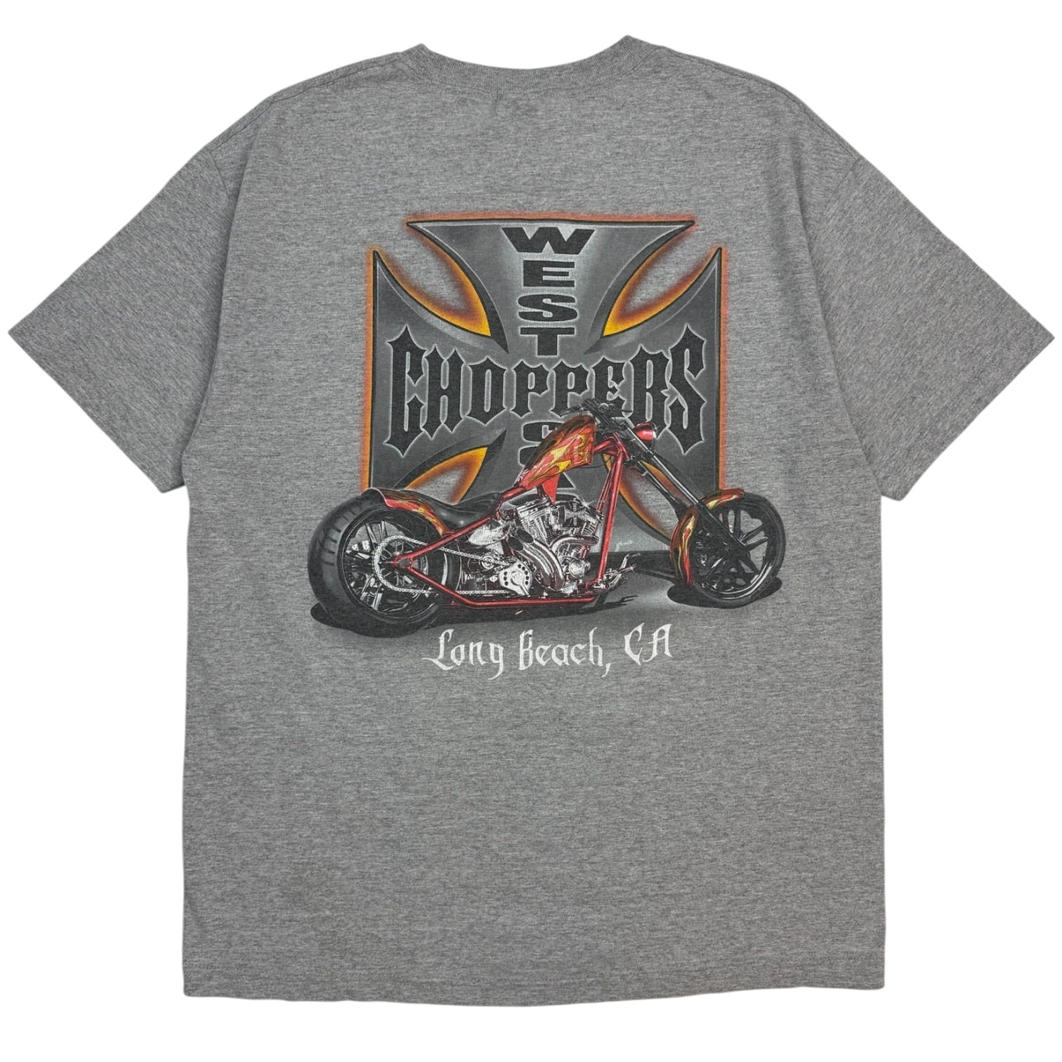 Vintage West Coast Choppers Long Beach T-Shirt Grey