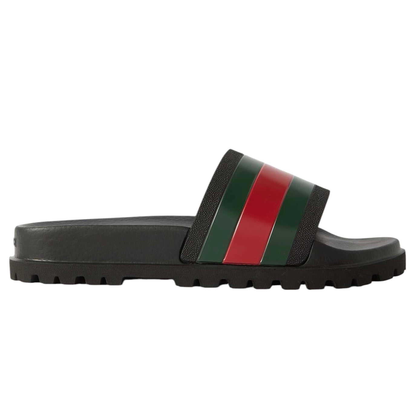 Gucci Pursuittreck Striped Rubber Slides (Used)