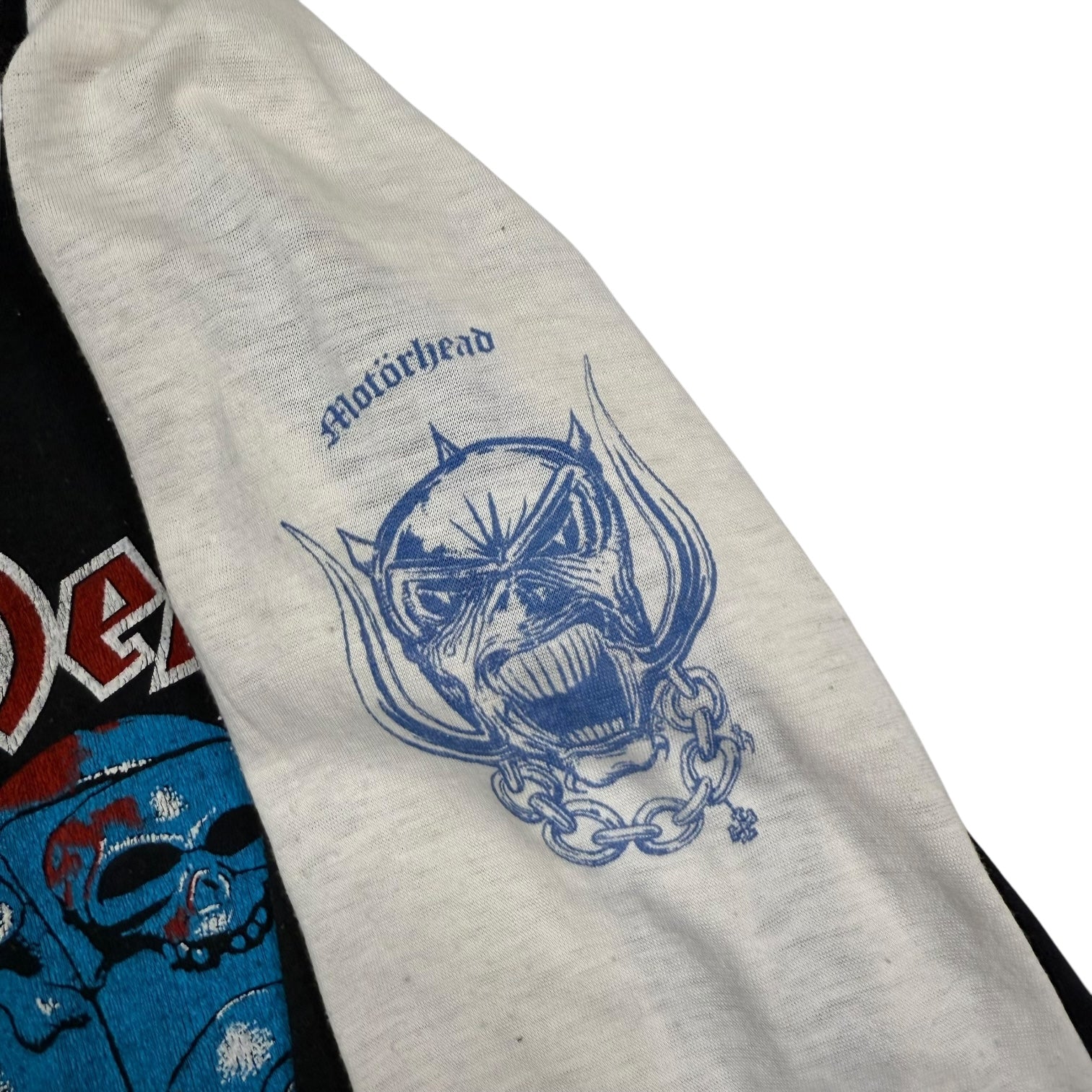 1980s Motörhead Iron Fist Ace Of Spades Raglan Tee Black/White