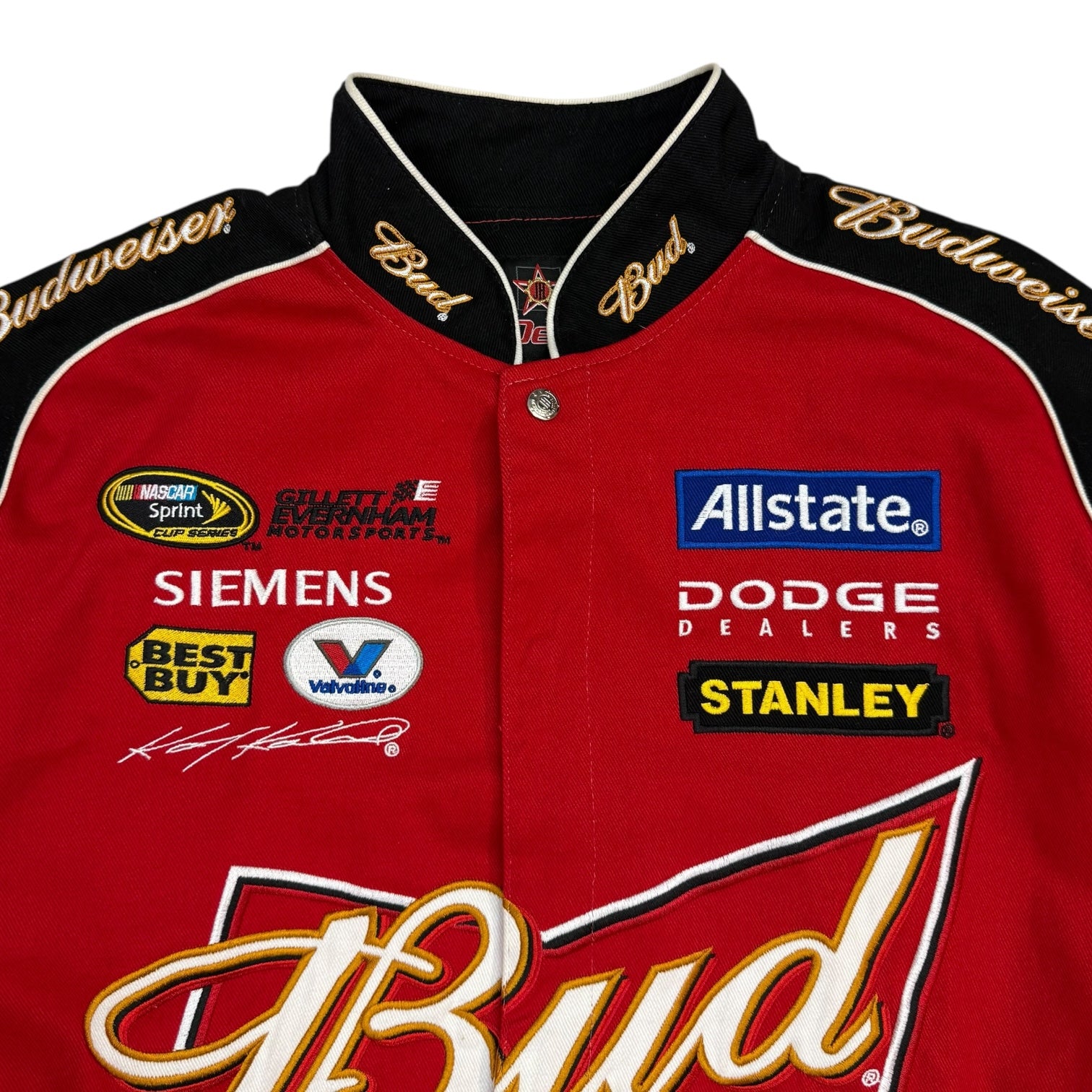 Vintage NASCAR Budweiser King Of Beers Jacket Red/Black