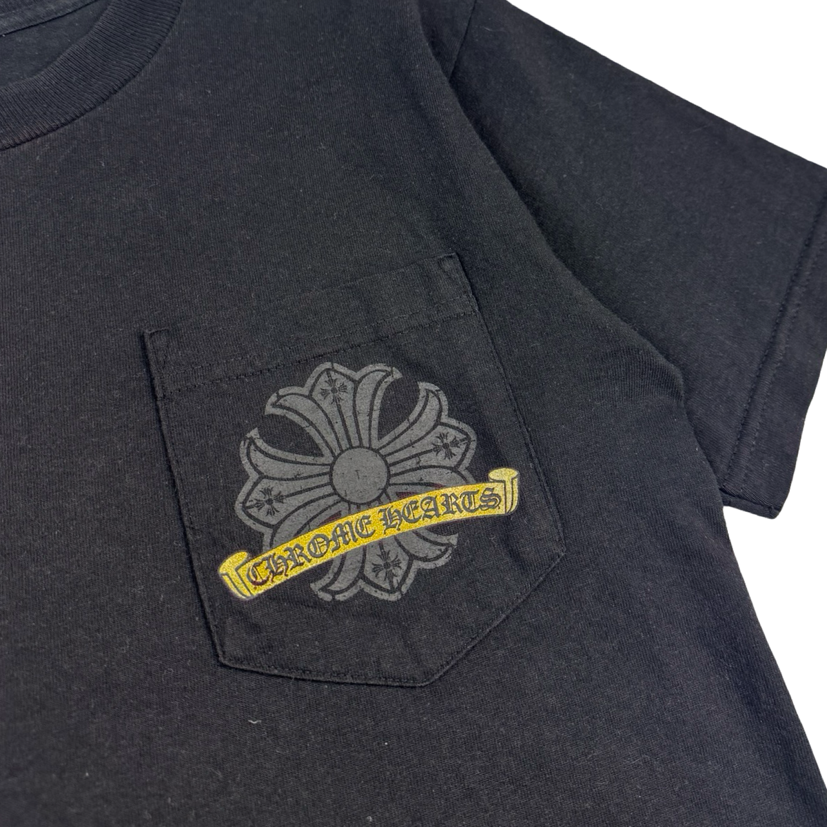 Chrome Hearts Gold Glitter Horseshoe Metallic Cross Black