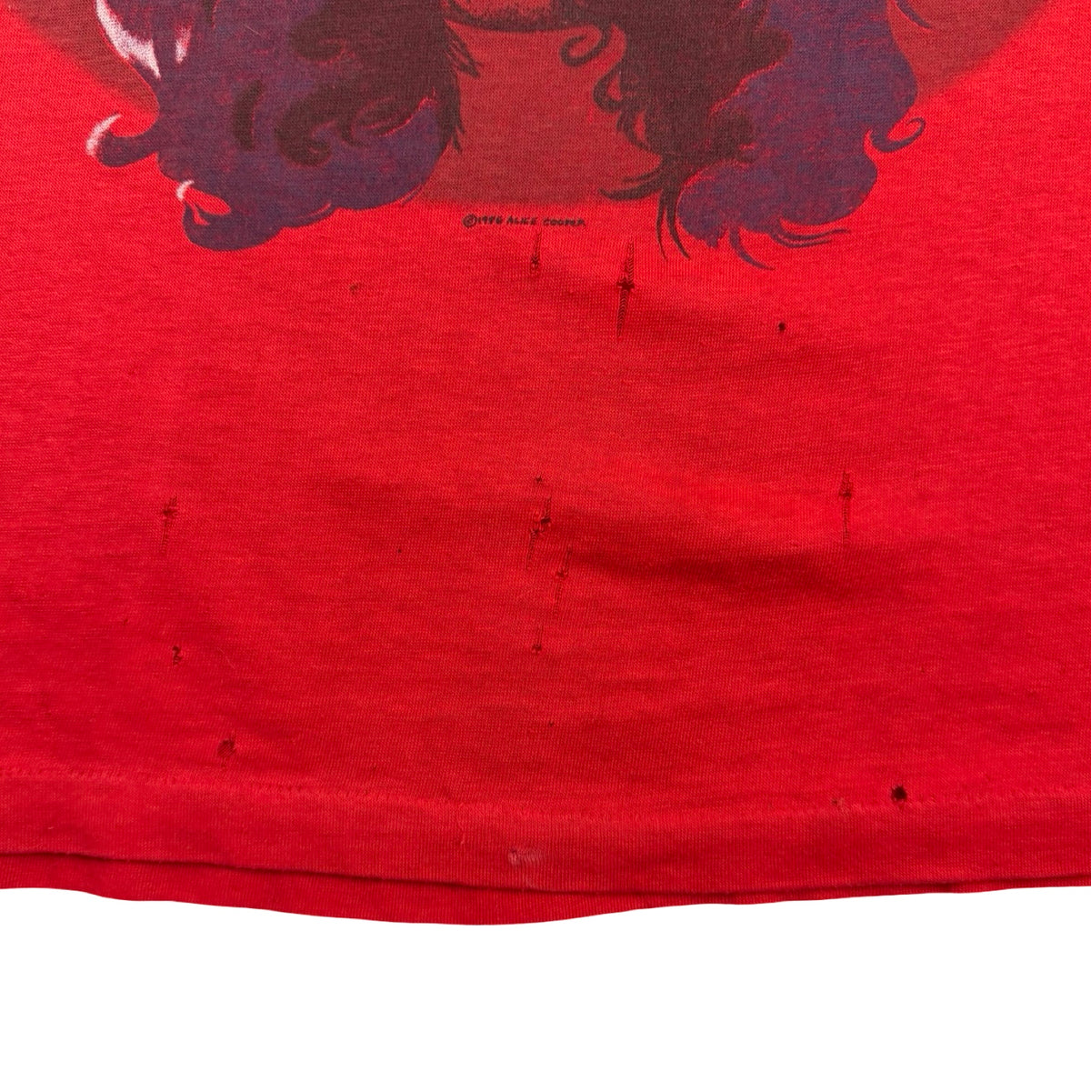 1986-87 Alice Cooper 'The Nightmare Returns'  Band T-Shirt Red