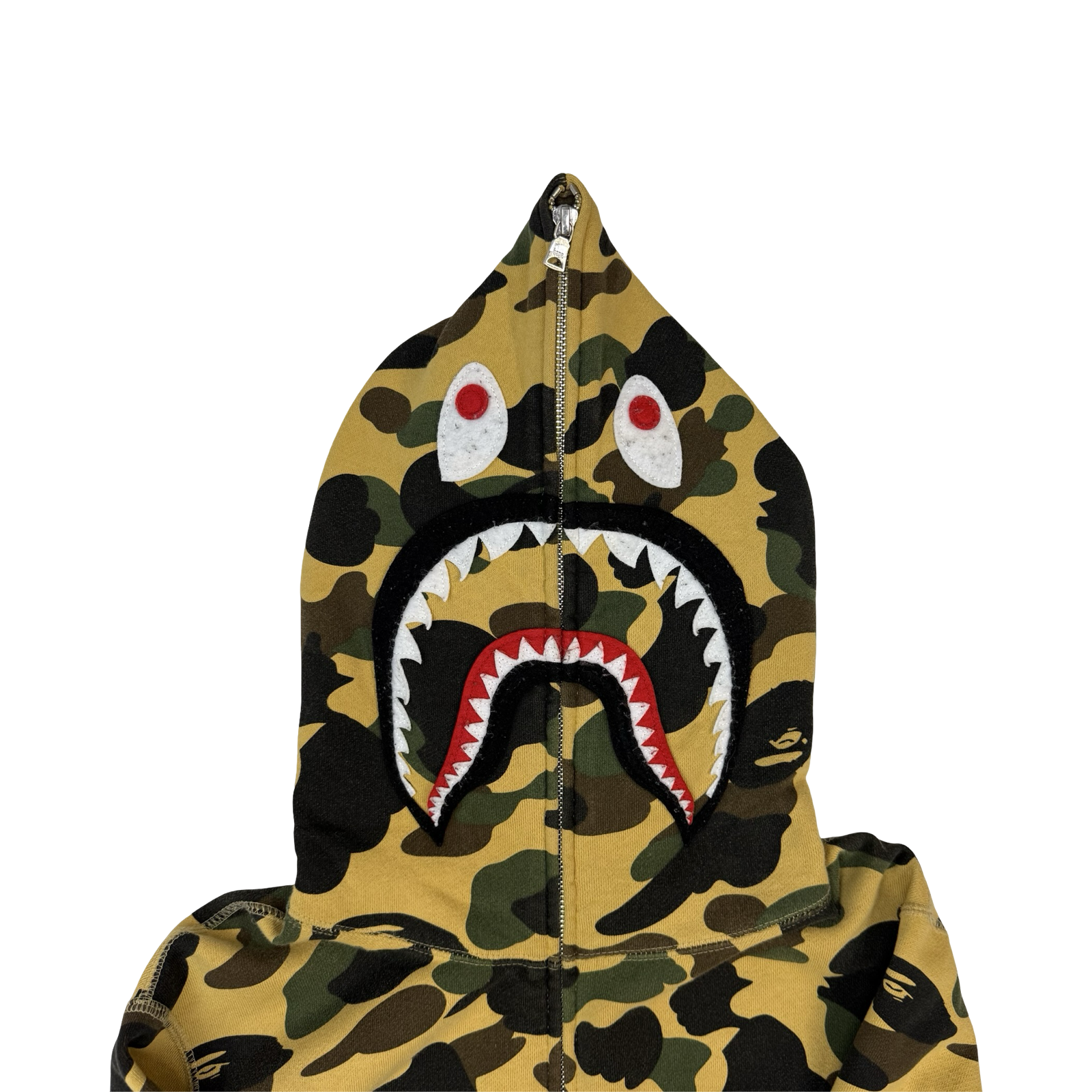 BAPE 1st Camo Shark Full Zip Hoodie Yellow