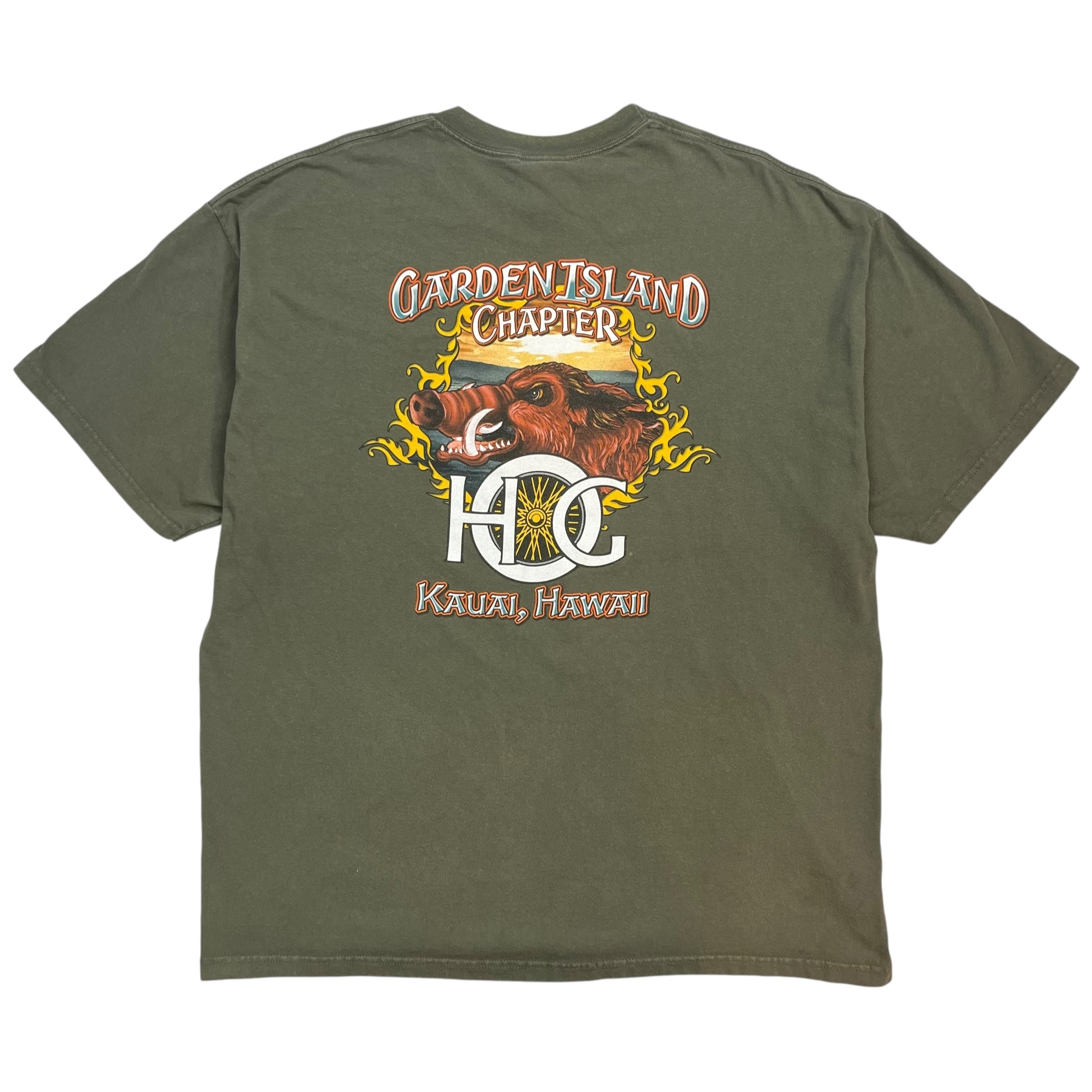 Vintage Harley-Davidson of Kauai Tee Army Green