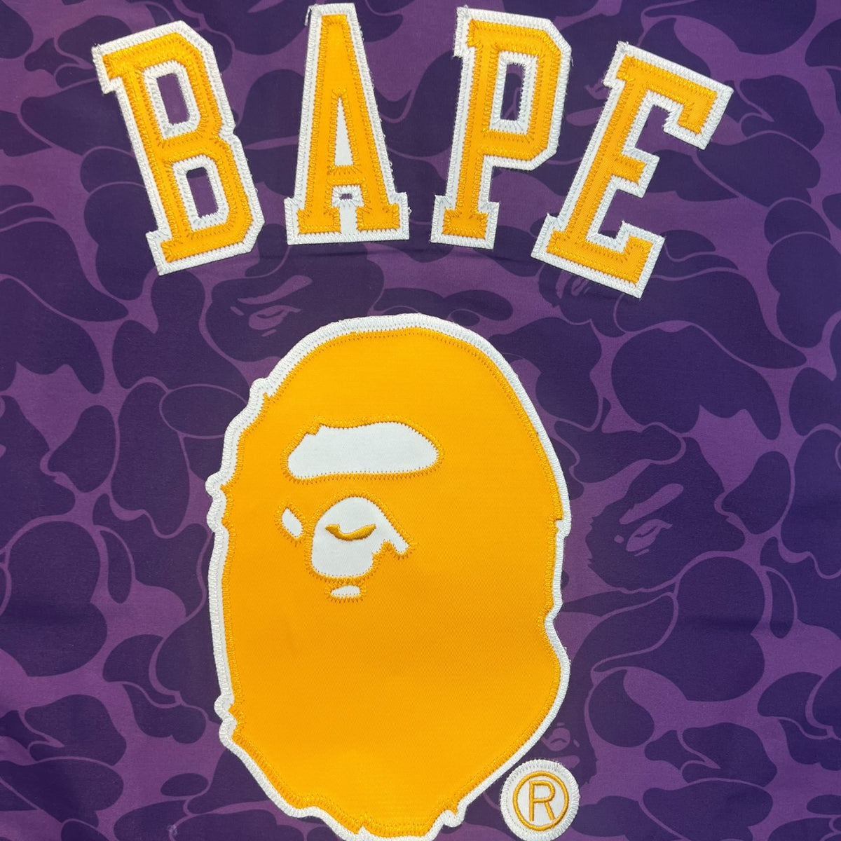 Bape x Mitchell & Ness Los Angeles Lakers Warm Up Jacket Purple