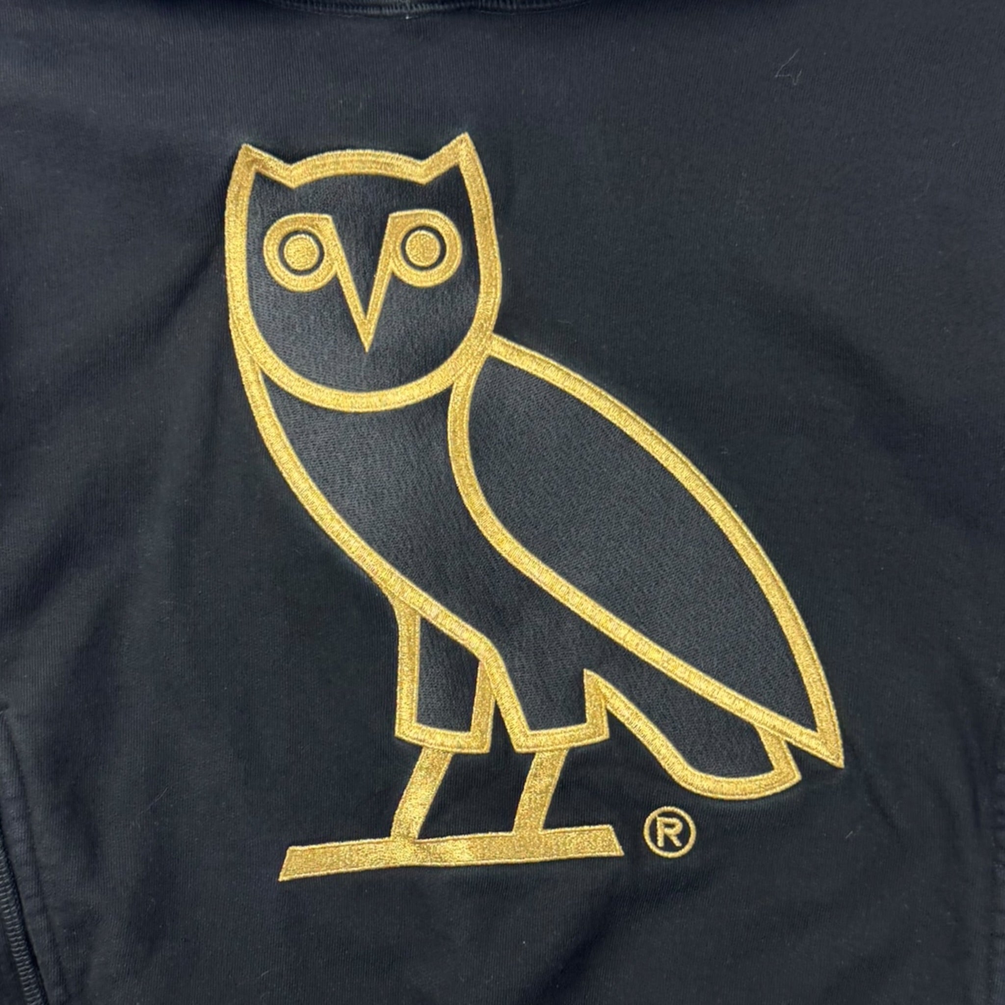 OVO Embroidered Big Logo Hoodie Black