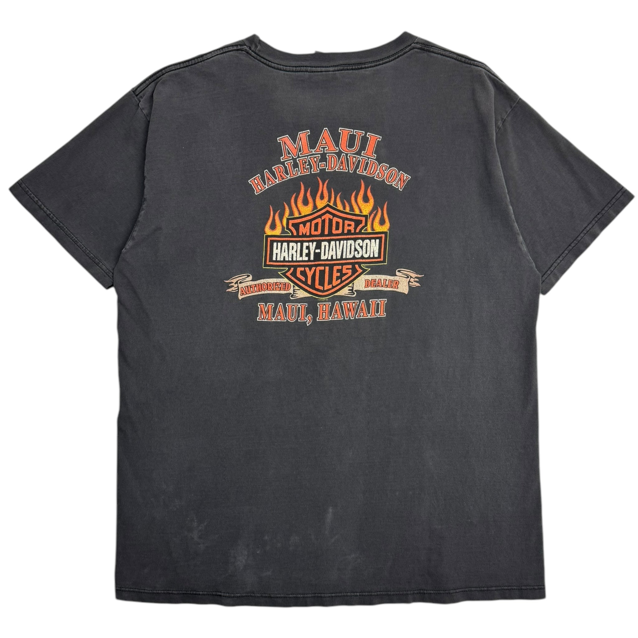 2002 Harley Davidson Maui Hawaii Flamey T-Shirt