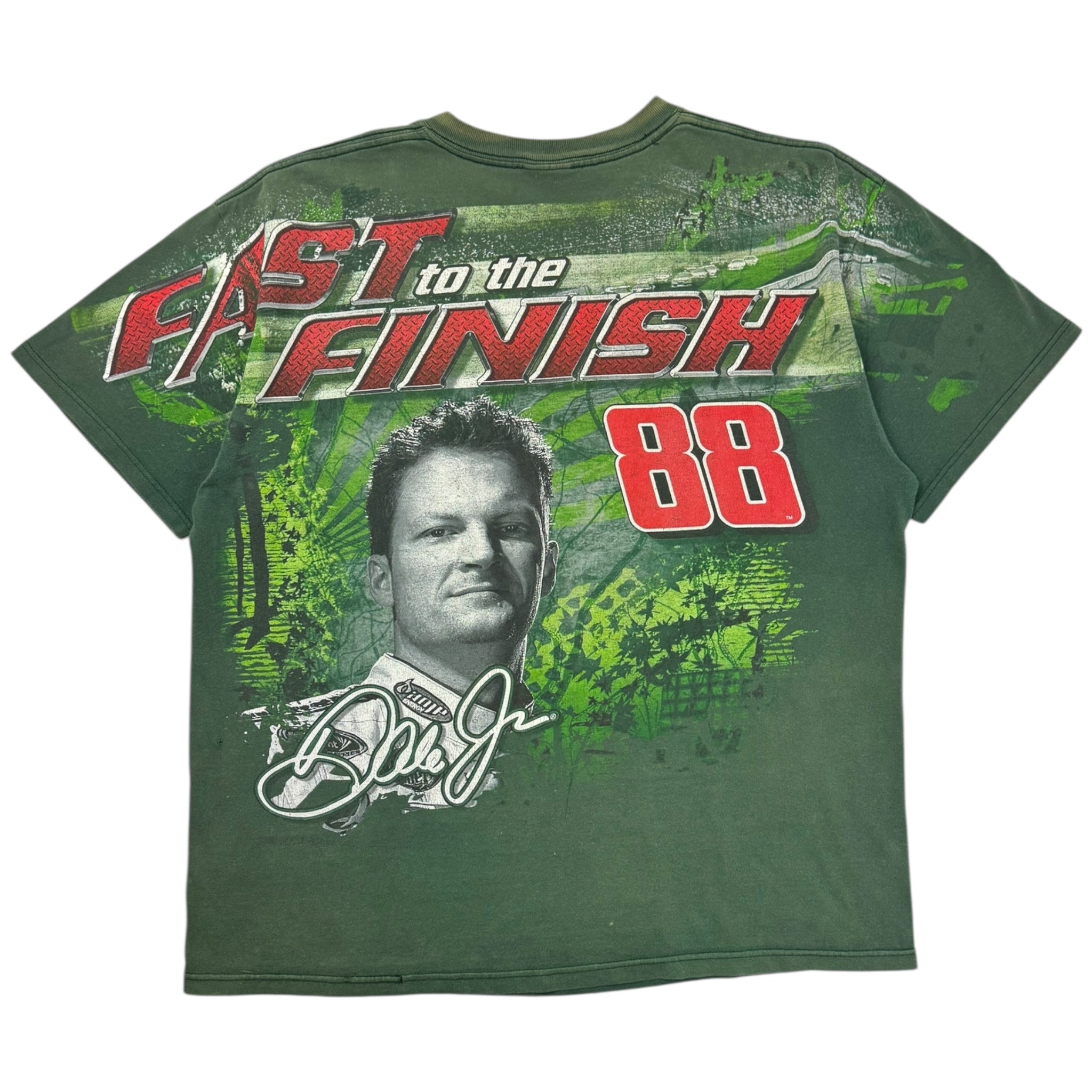 Vintage Dale Jr. All Over Print NASCAR T-Shirt
