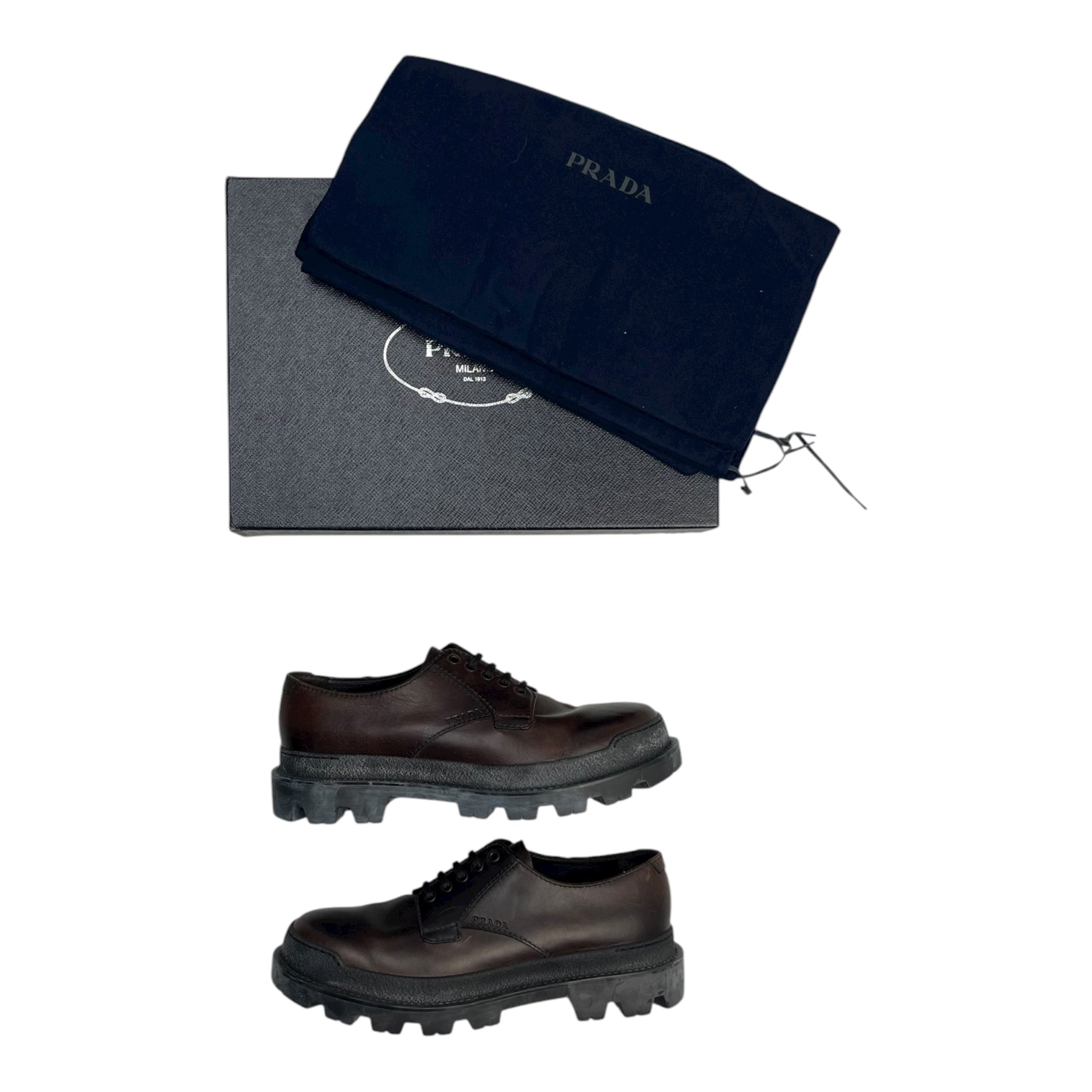 Prada Chocolate Lace Up (Used)