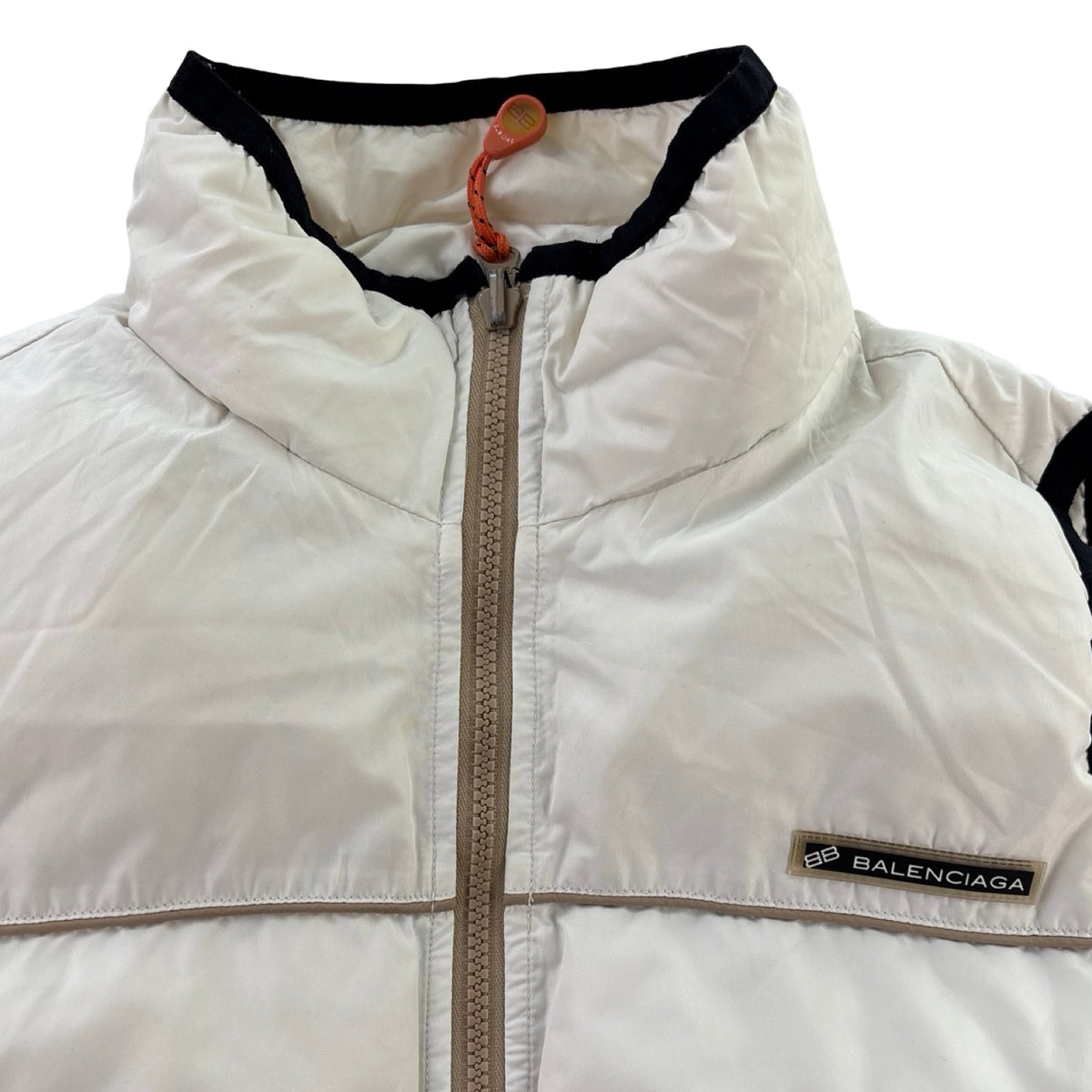 Vintage Balenciaga Sports Down Reversible Vest Eggshell