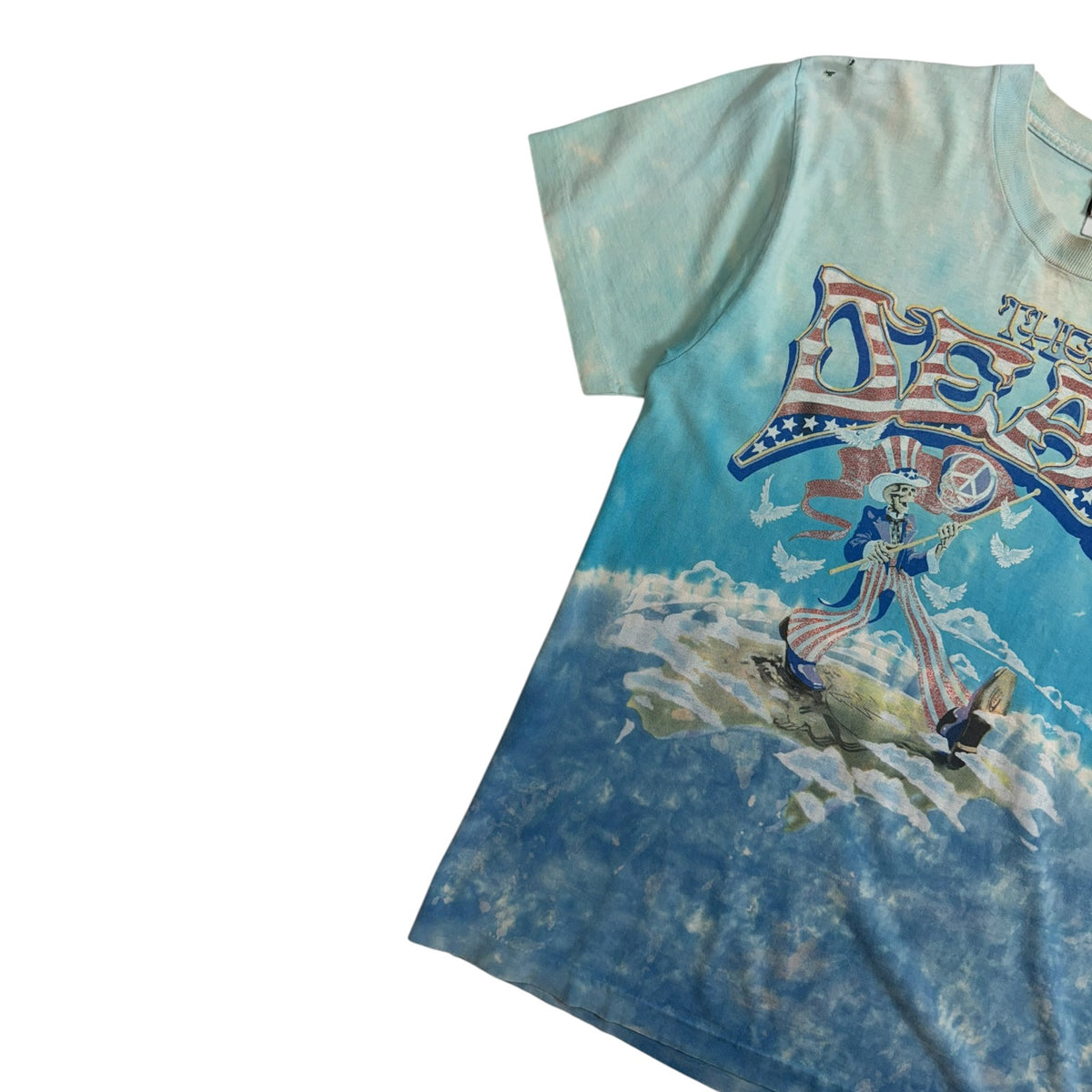 2004 Grateful Dead “Wave That Flag” Liquid Blue Band Tour T-Shirt