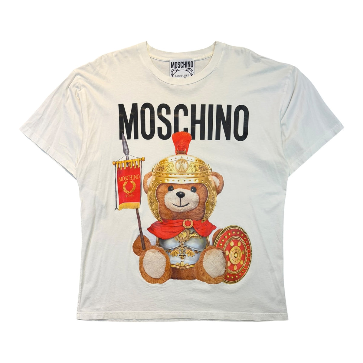 Moschino Roman Gladiator Teddy T-Shirt White