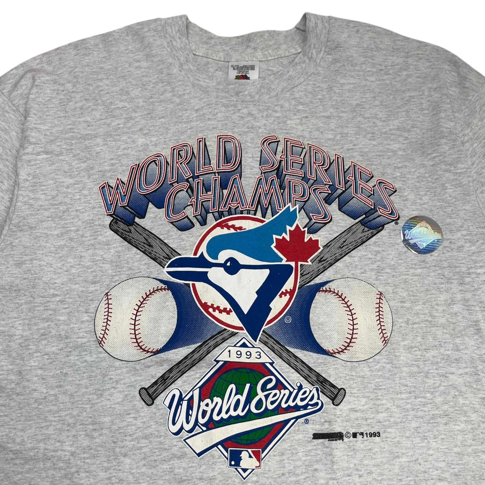 1993 Blue Jays World Series Champs T-Shirt Grey