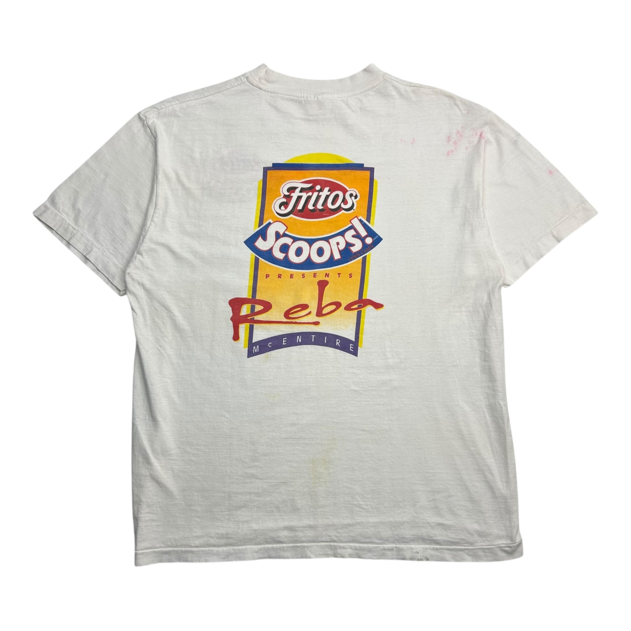 Vintage Fritos Scoops Reba Promo Tee White