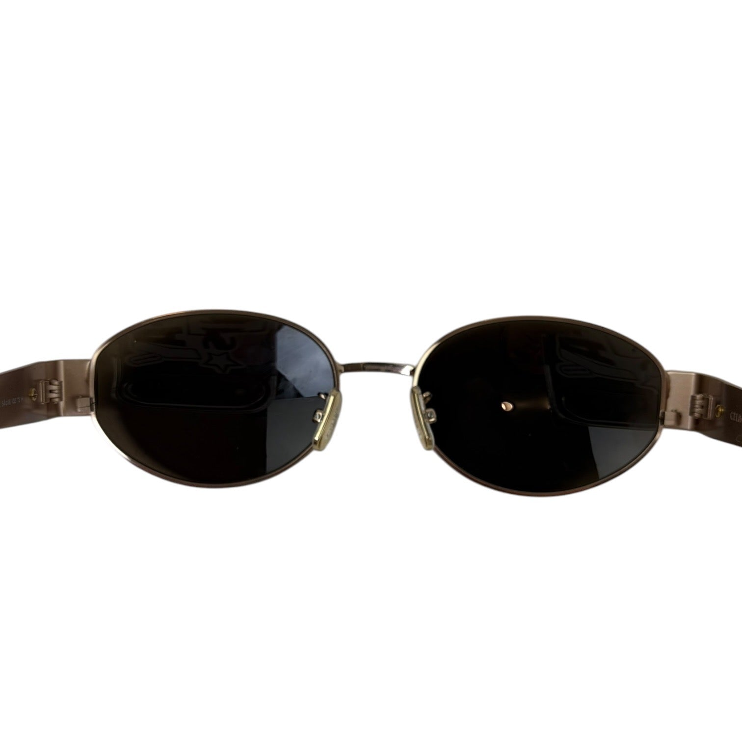(W) Celine Round Lens Sunglasses Gold