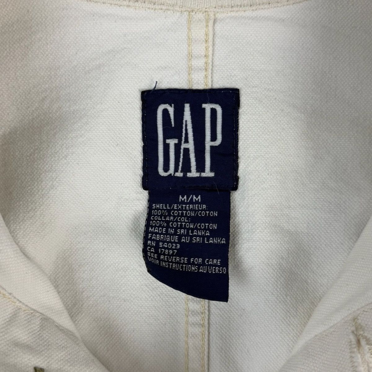Vintage GAP Button Up Utility Jacket White