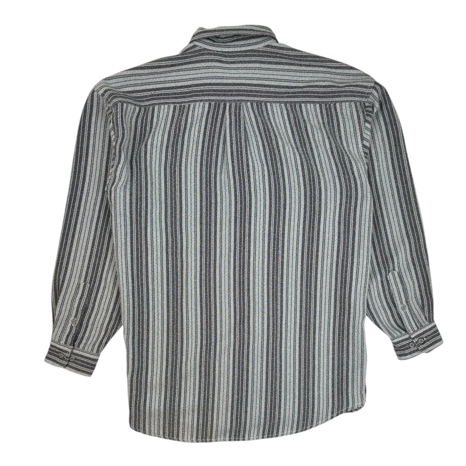 Vintage R2 Striped Button-Up Shirt Grey