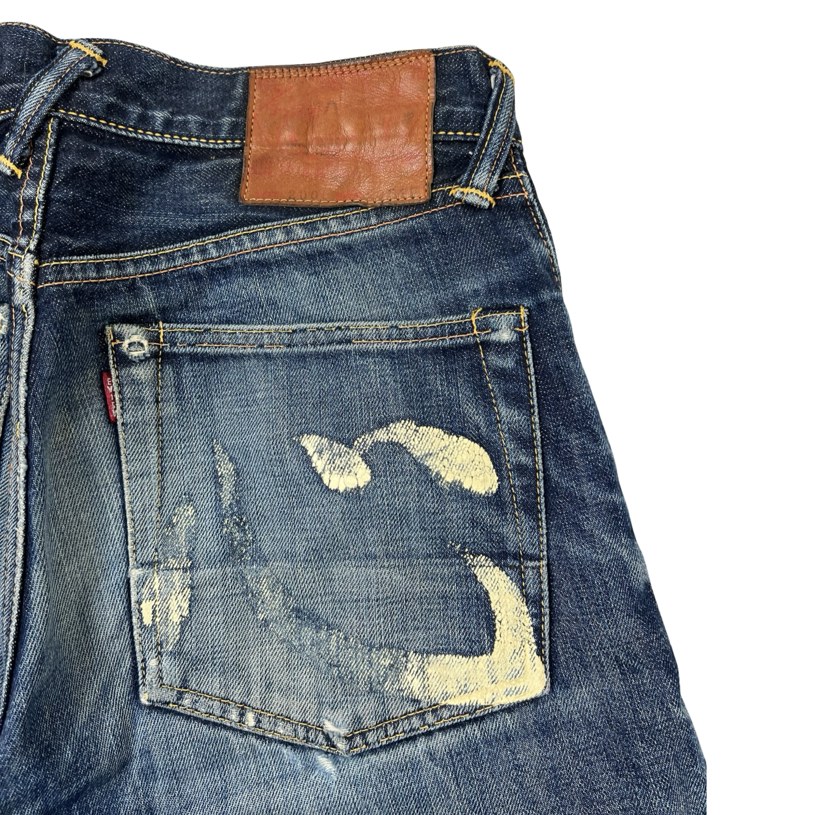 Evisu Daicock Denim Painted Selvedge Jeans