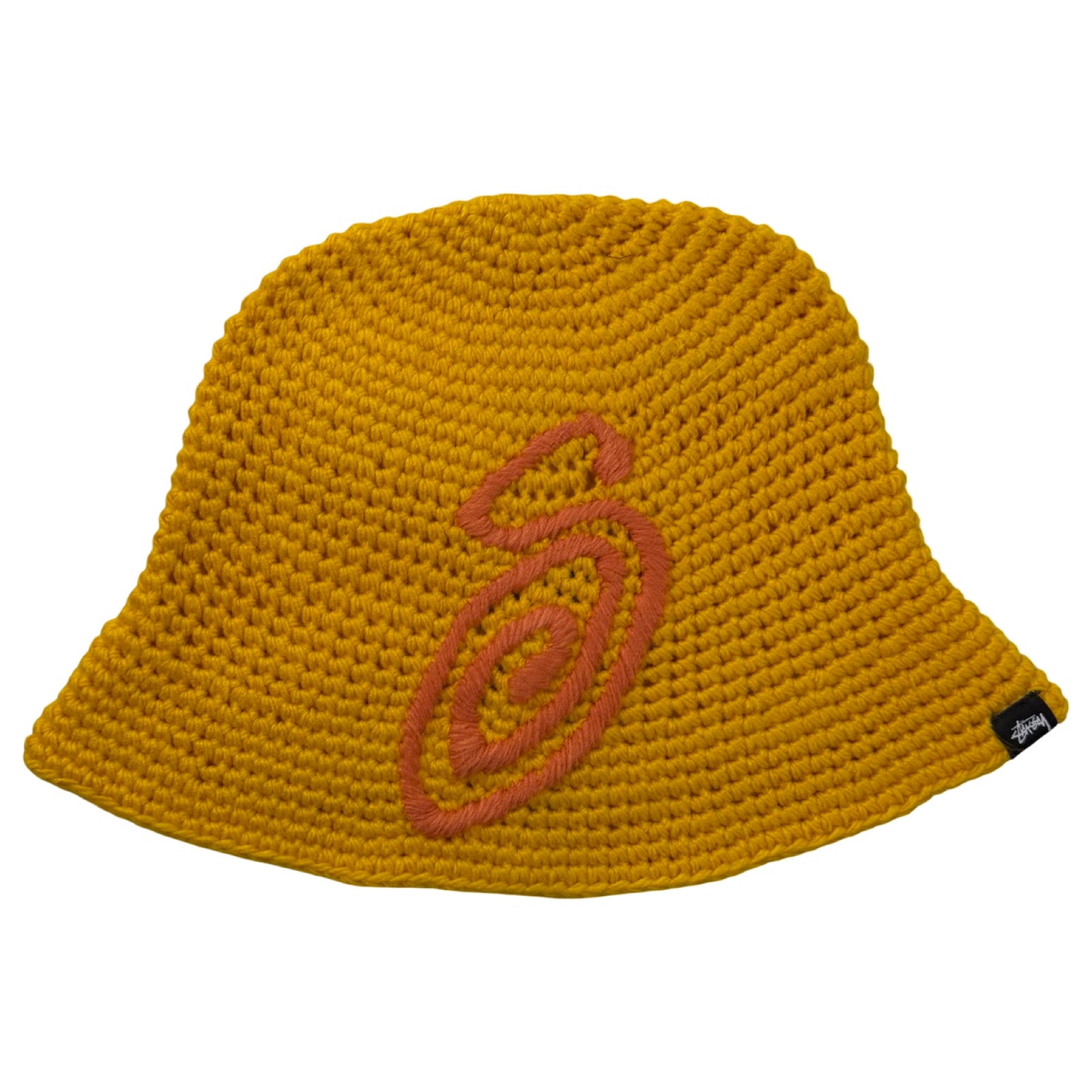 Stussy Swirly S Knit Bucket Hat Yellow