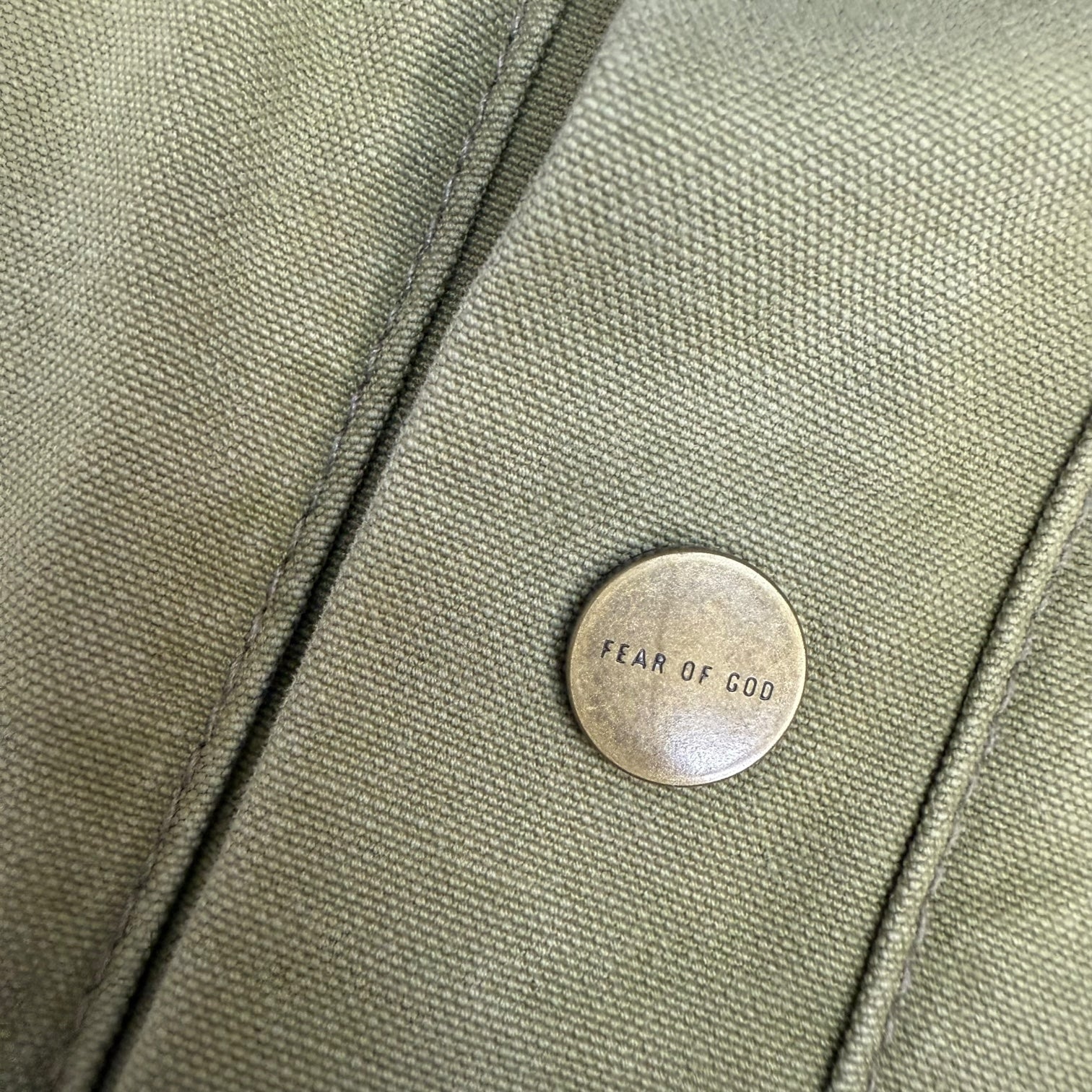 Fear Of God Seventh Collection Military Canvas Pullover Shirt Green