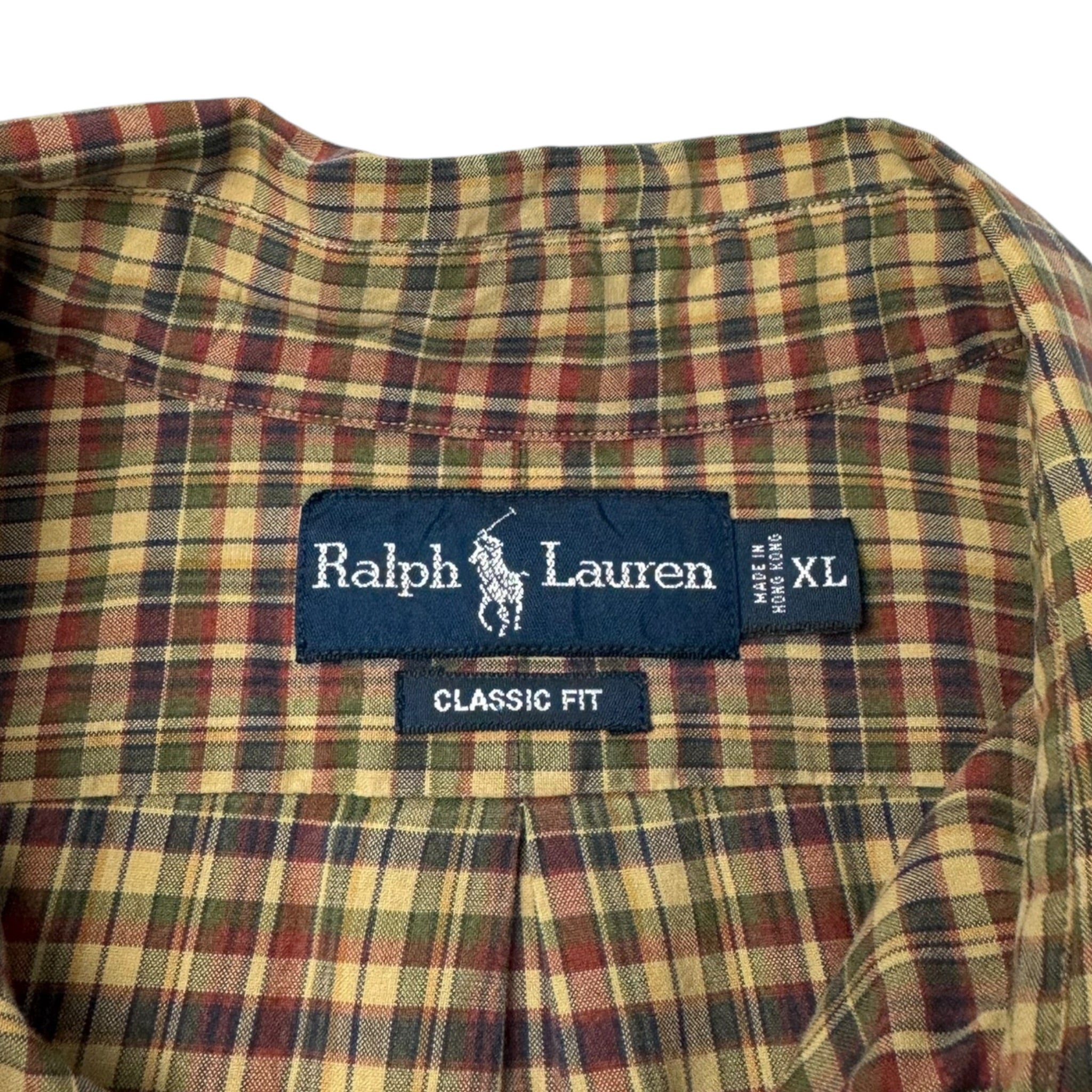 Vintage Ralph Lauren Button Up Shirt Dark Yellow