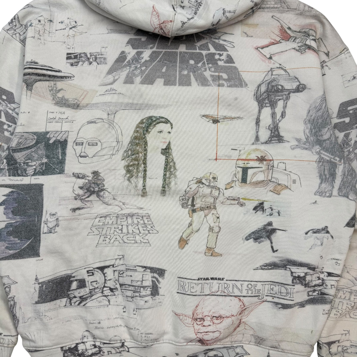 Kith x Star Wars Sketches Hoodie White